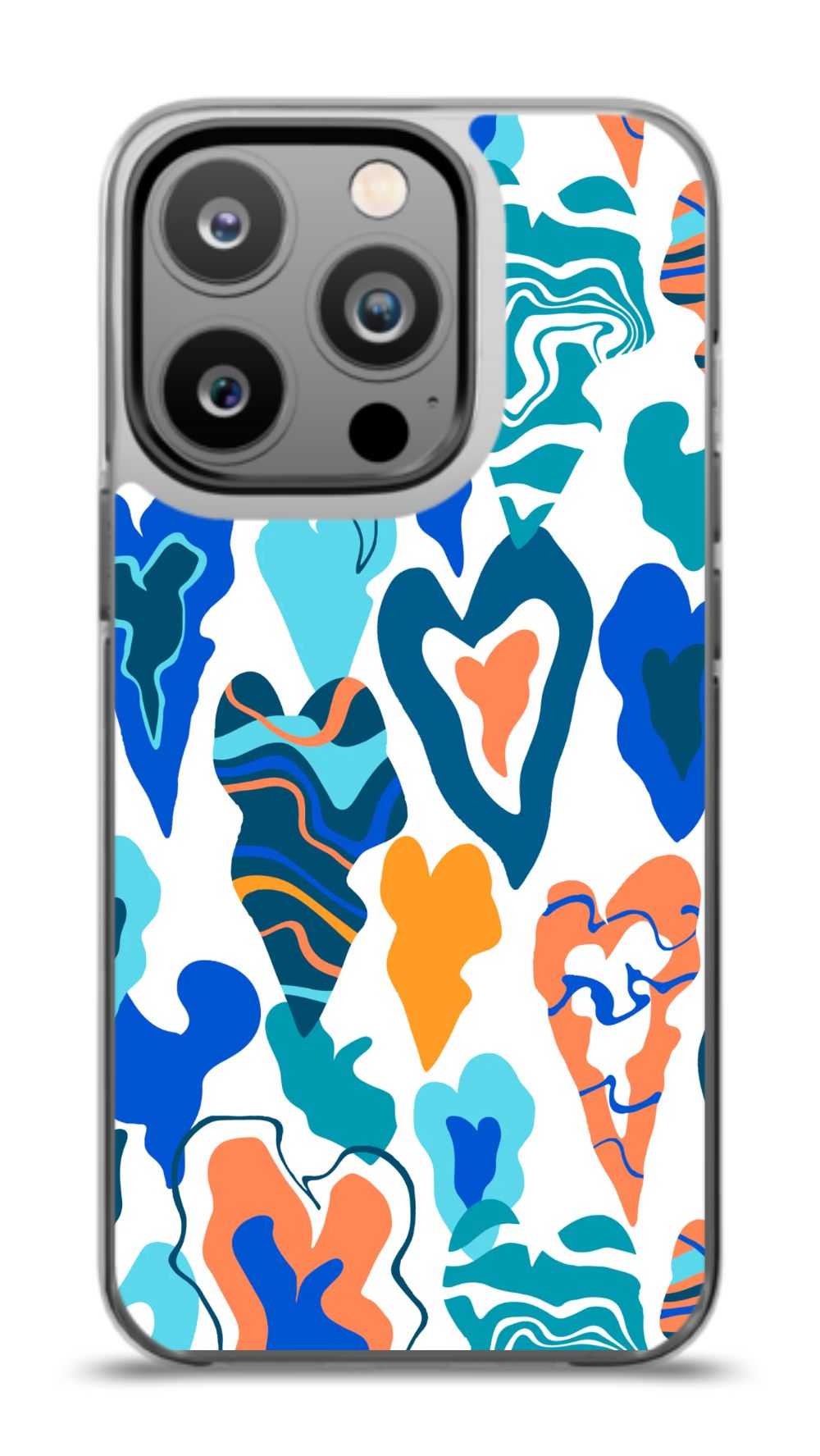 Colorful Abstract Hearts Phone Case