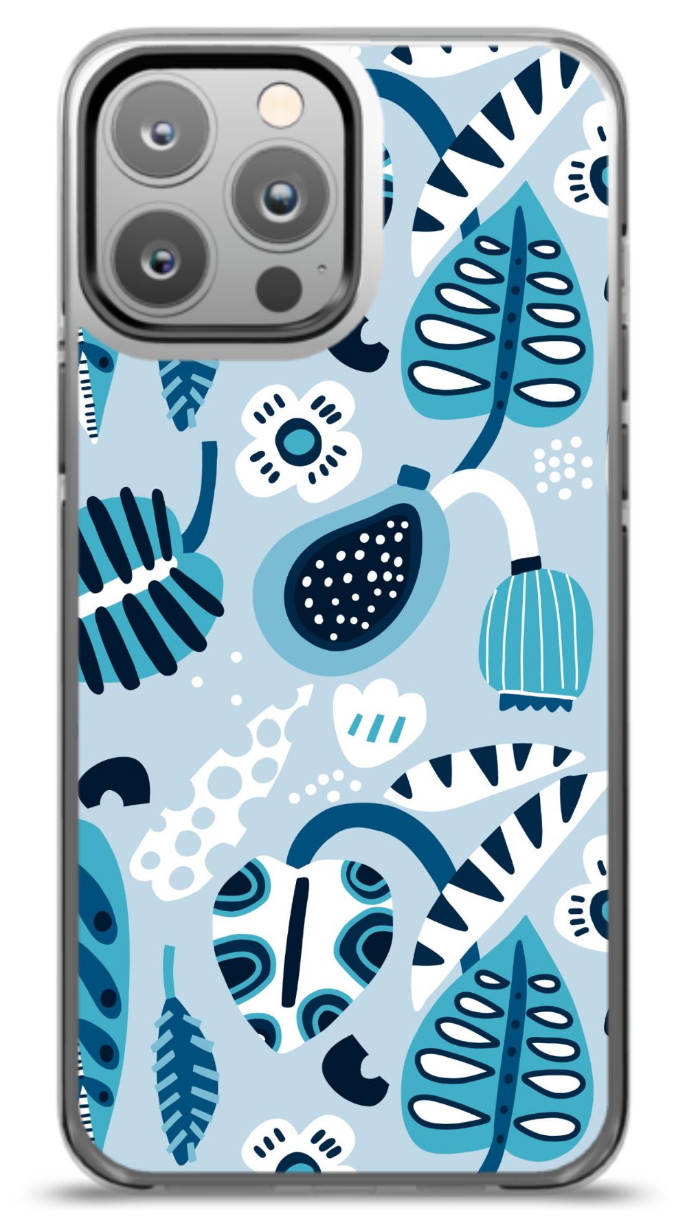 Blue Tropical Leaves Phone Case