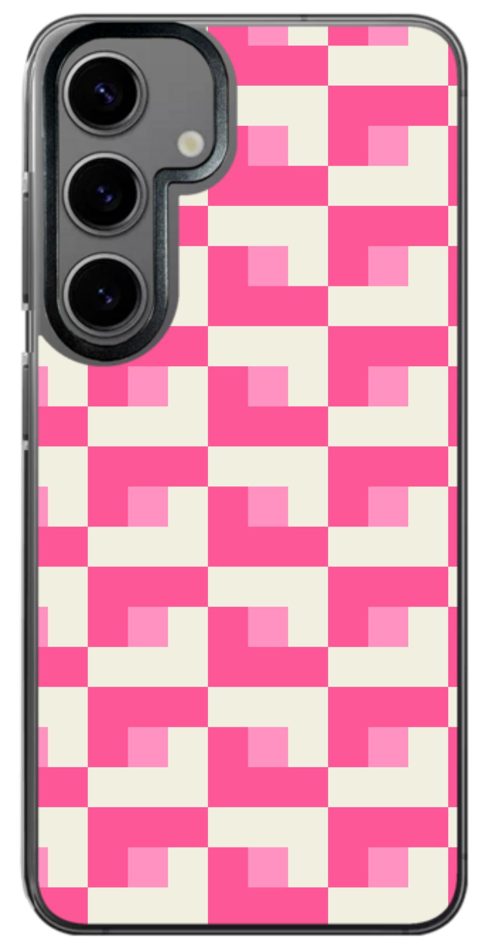 Pixel Pink Checkered Phone Case