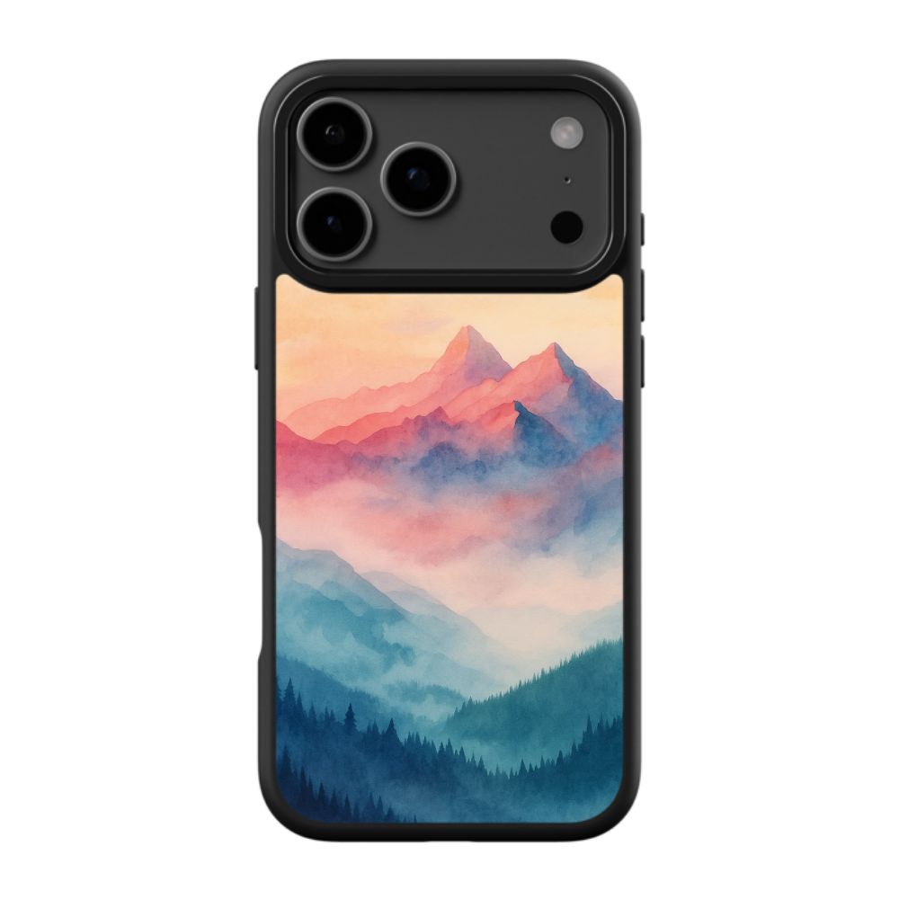 Aesthetic Watercolor Mountains Phone Case