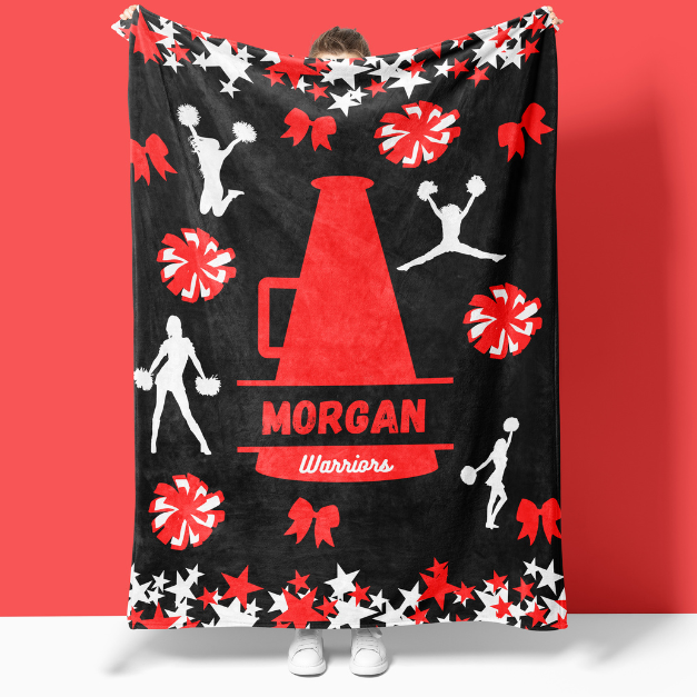 Personalized Cheerleader Blanket