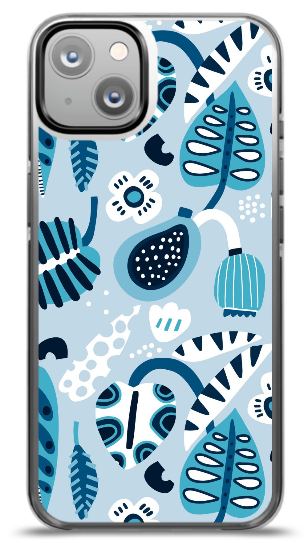 Blue Tropical Leaves Phone Case