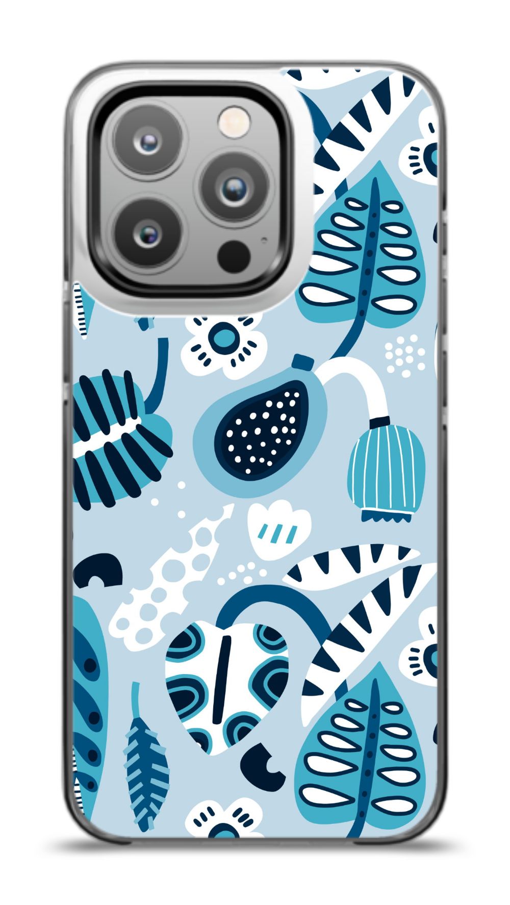 Blue Tropical Leaves Phone Case