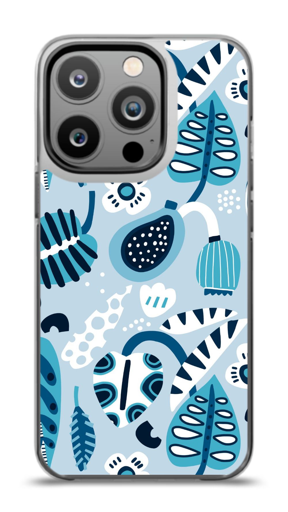 Blue Tropical Leaves Phone Case