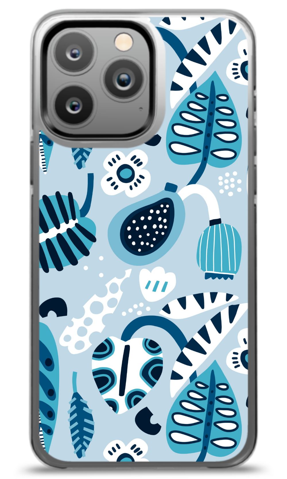 Blue Tropical Leaves Phone Case