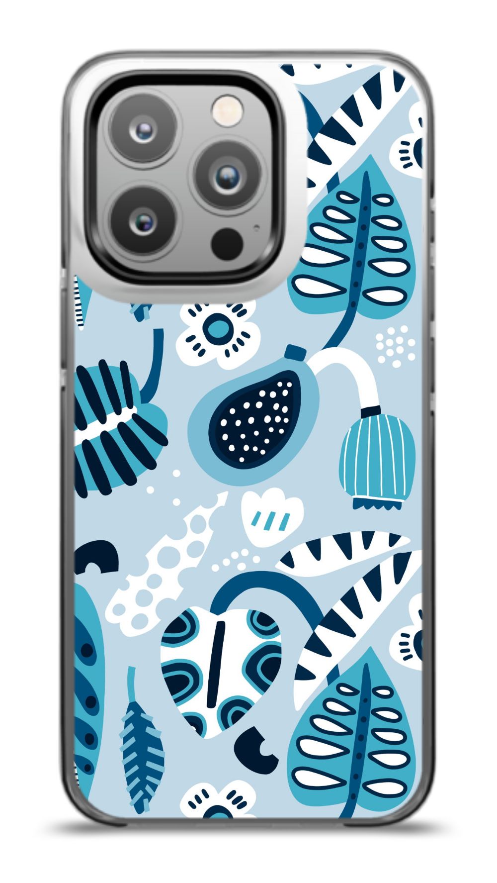 Blue Tropical Leaves Phone Case