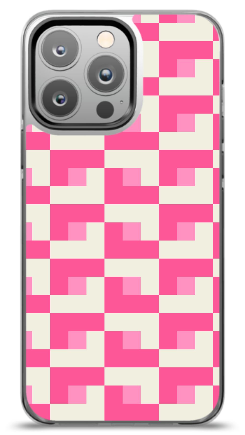 Pixel Pink Checkered Phone Case