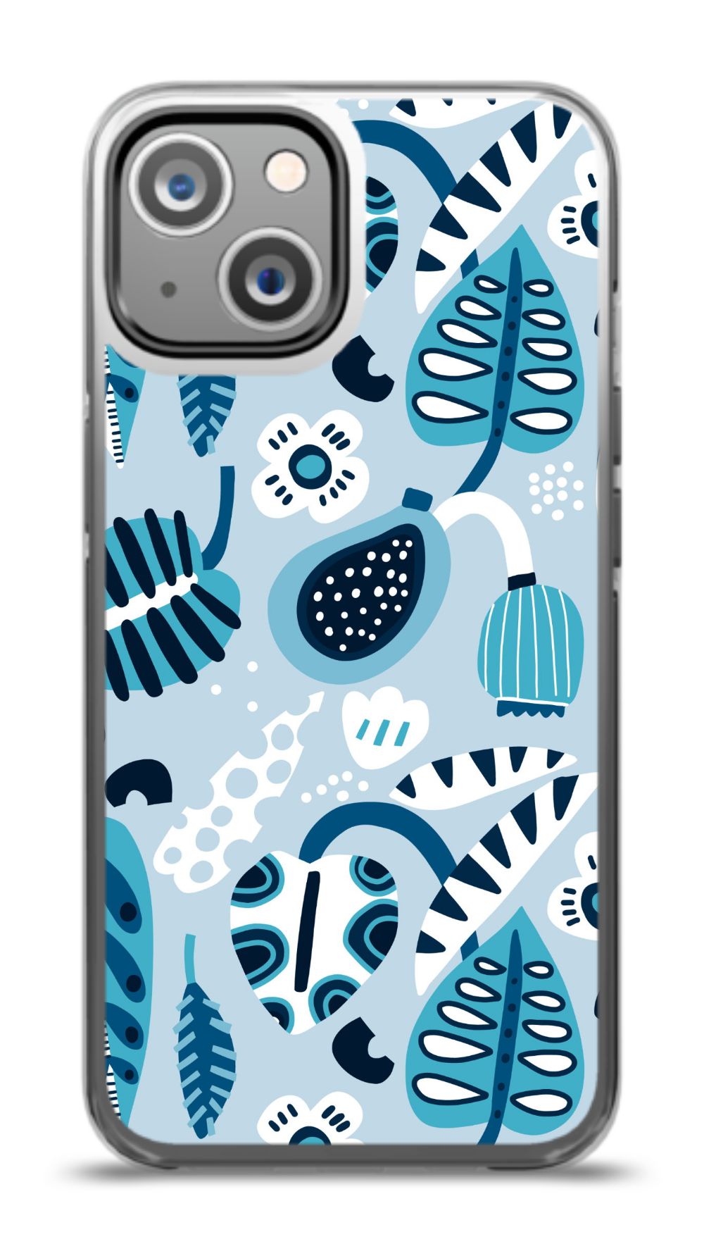 Blue Tropical Leaves Phone Case