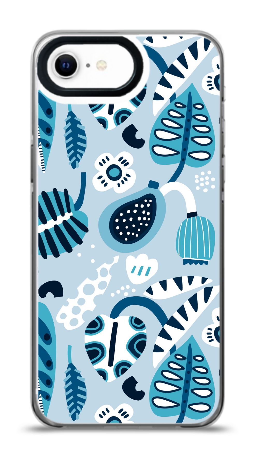 Blue Tropical Leaves Phone Case