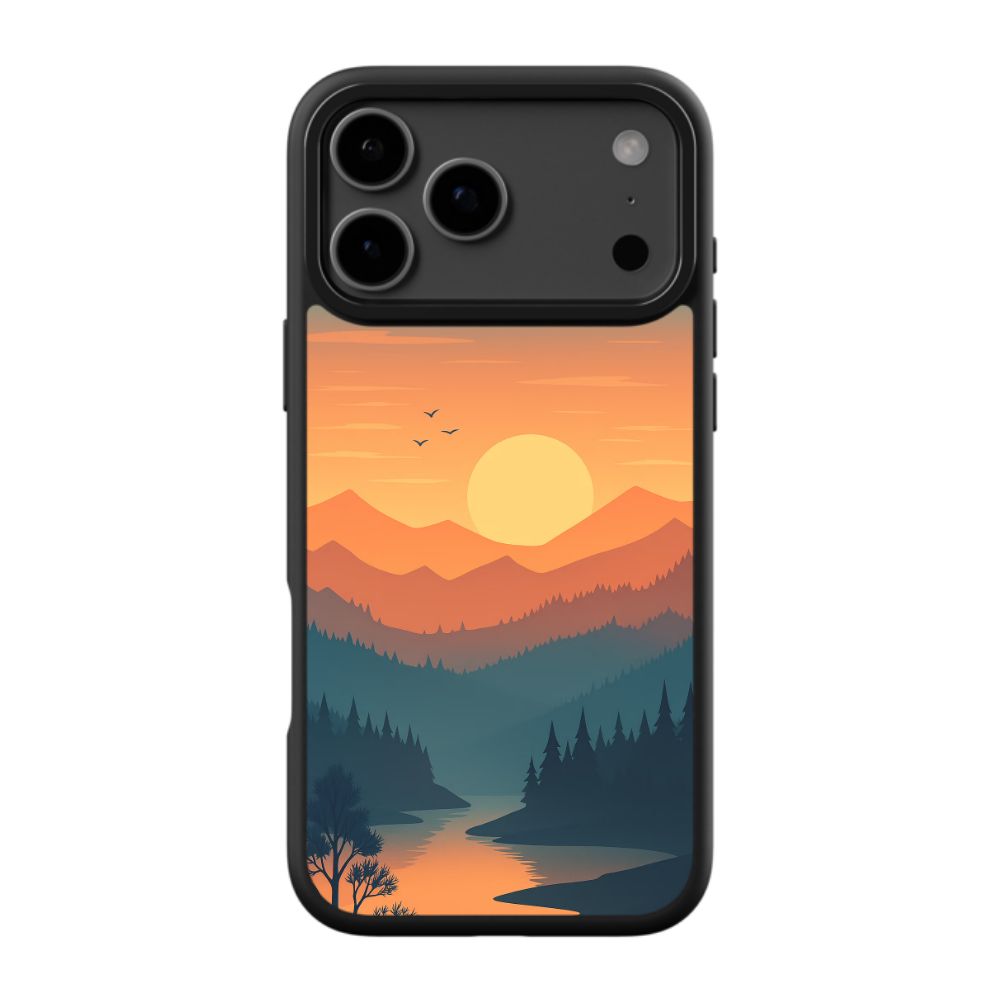 Aesthetic Sunset Mountain Landscape Phone Case