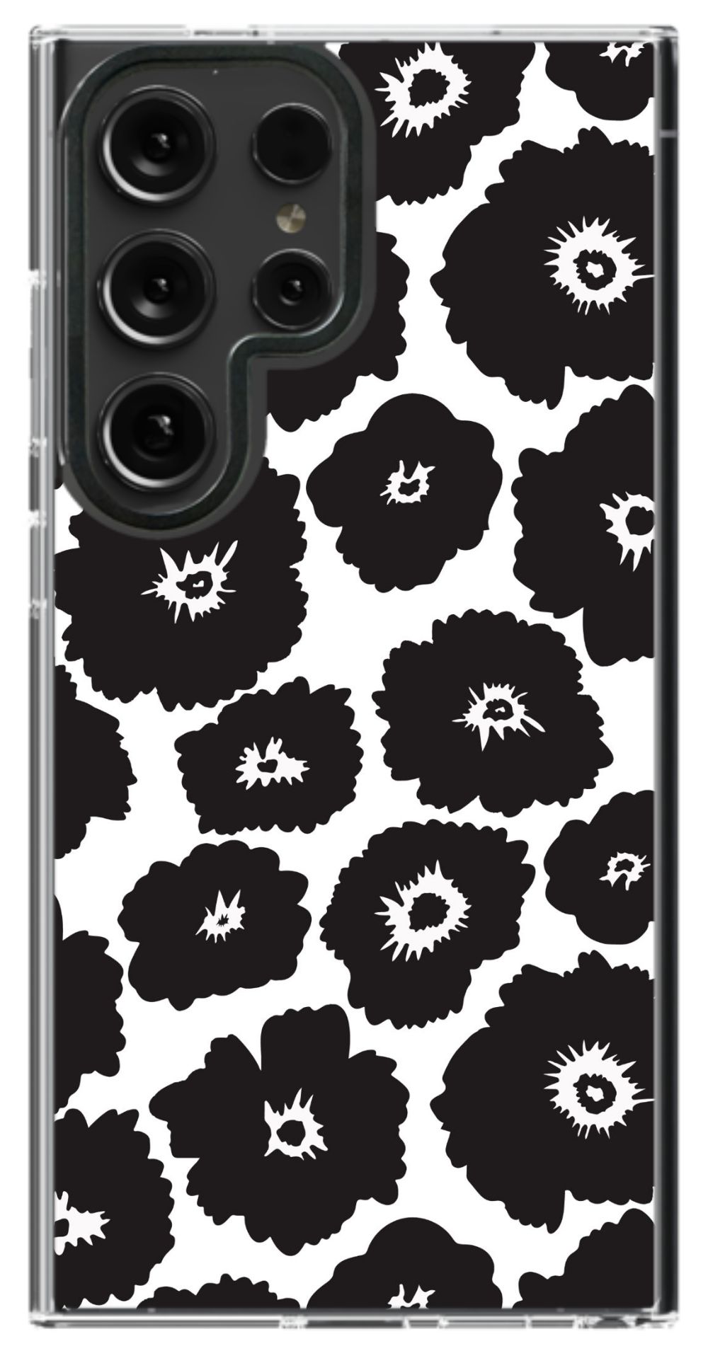 Monochrome Floral Phone Case