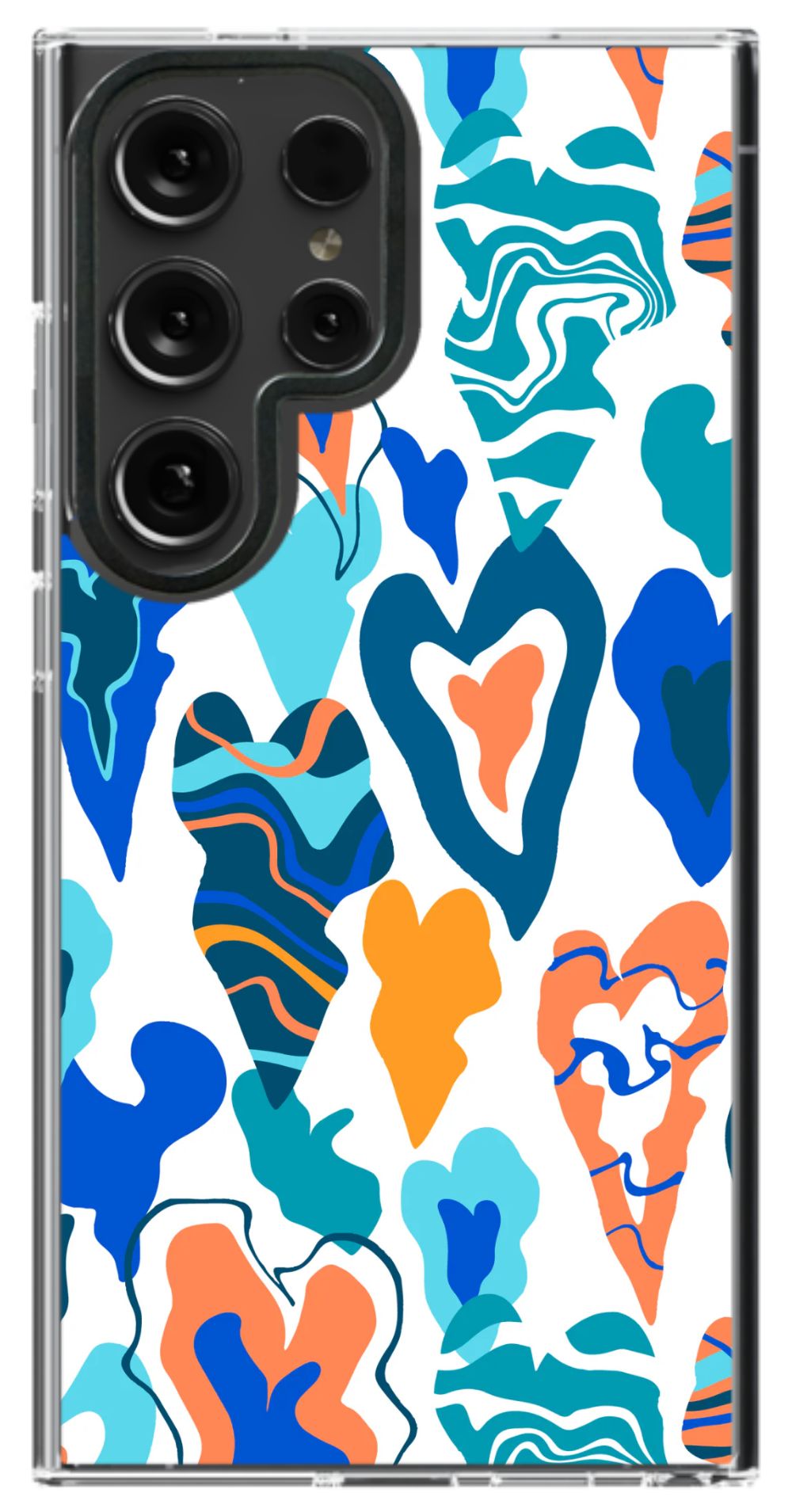 Colorful Abstract Hearts Phone Case