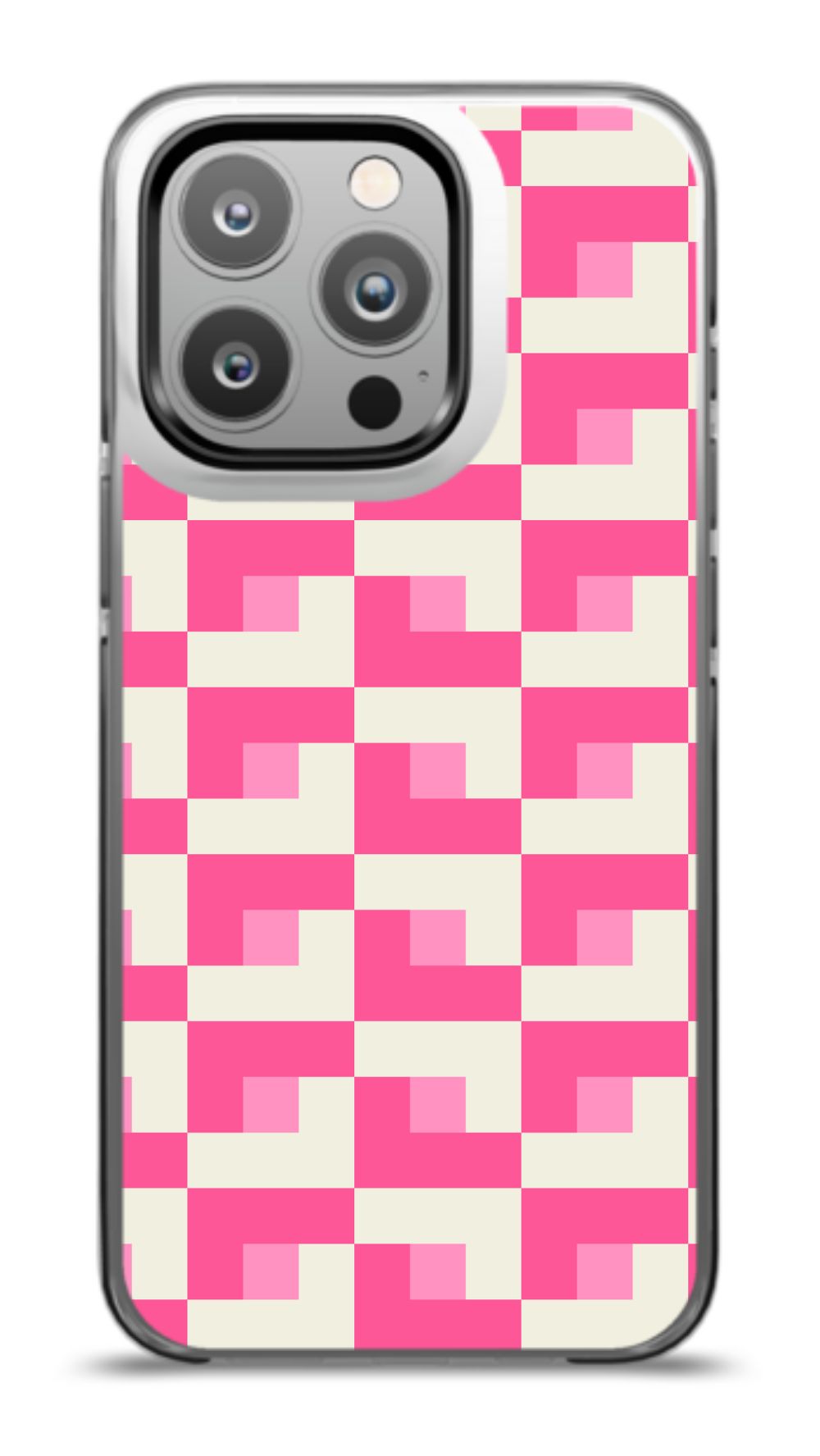 Pixel Pink Checkered Phone Case
