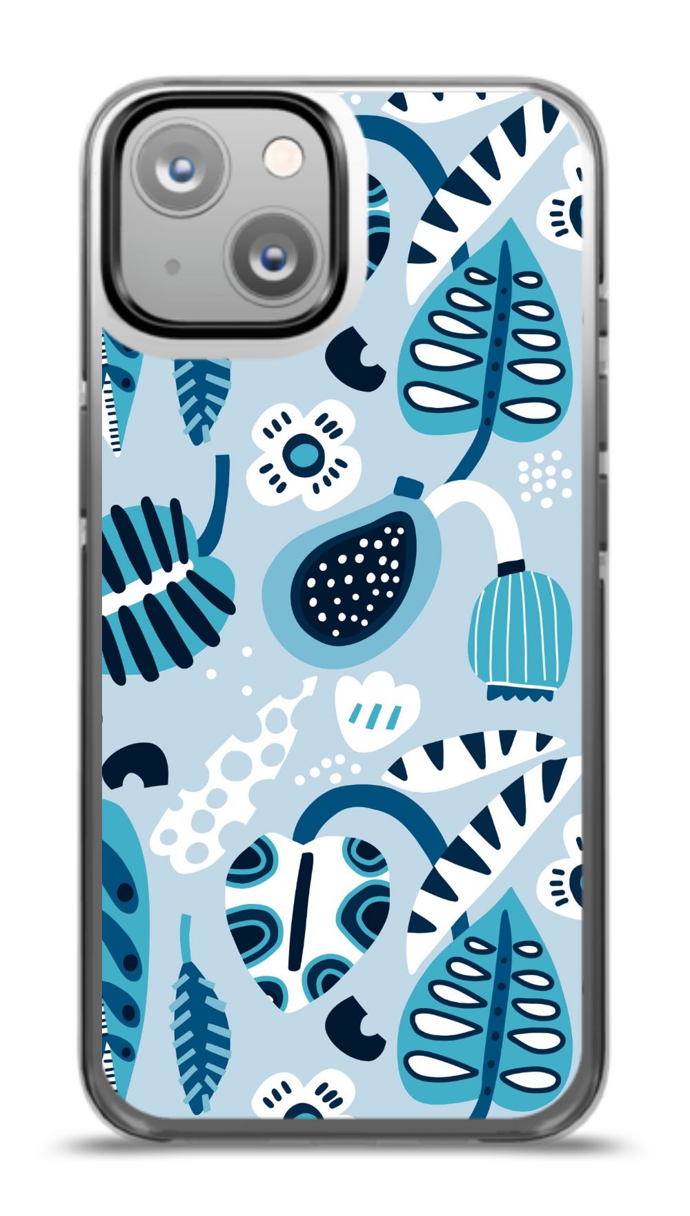Blue Tropical Leaves Phone Case