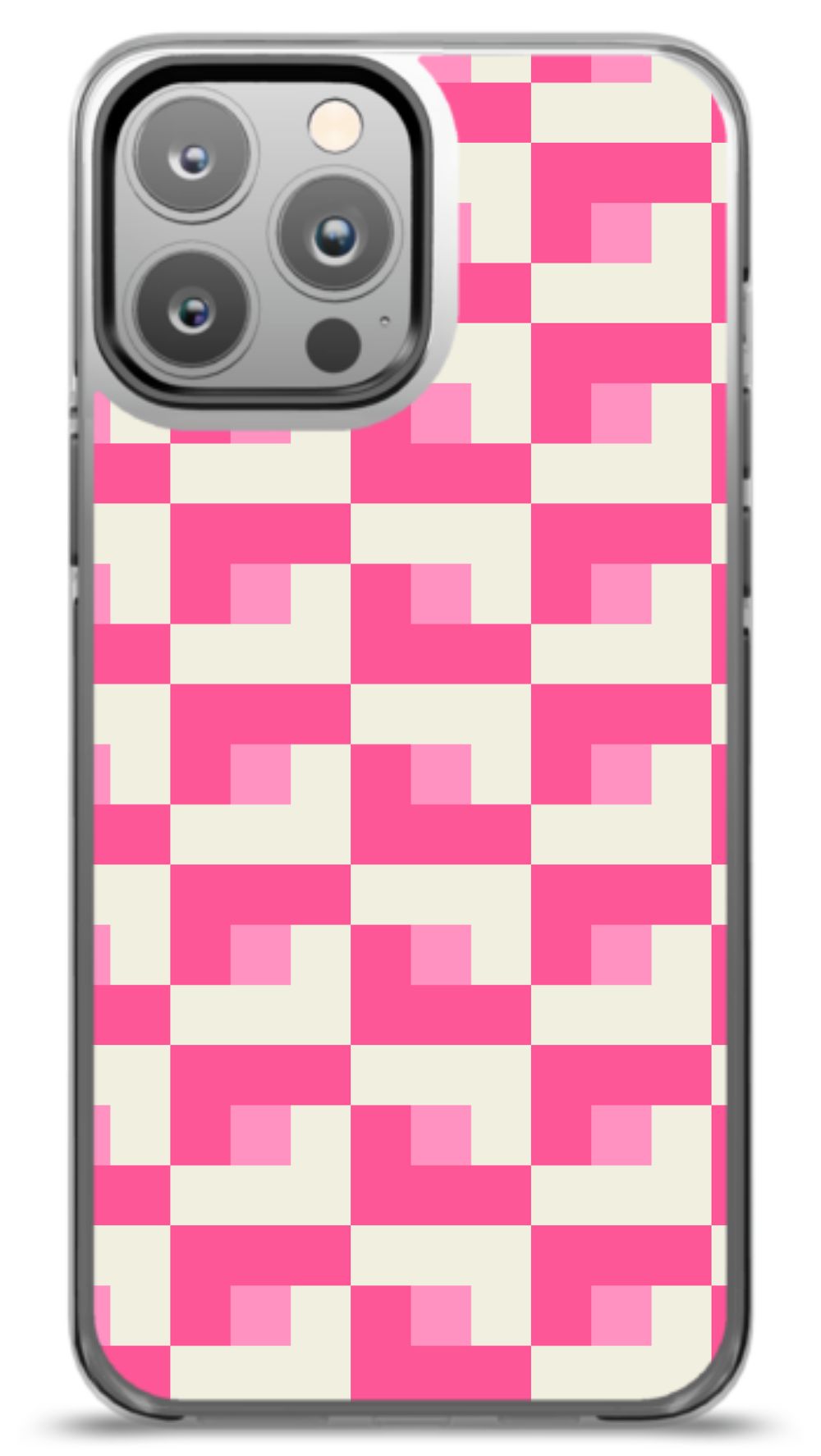 Pixel Pink Checkered Phone Case