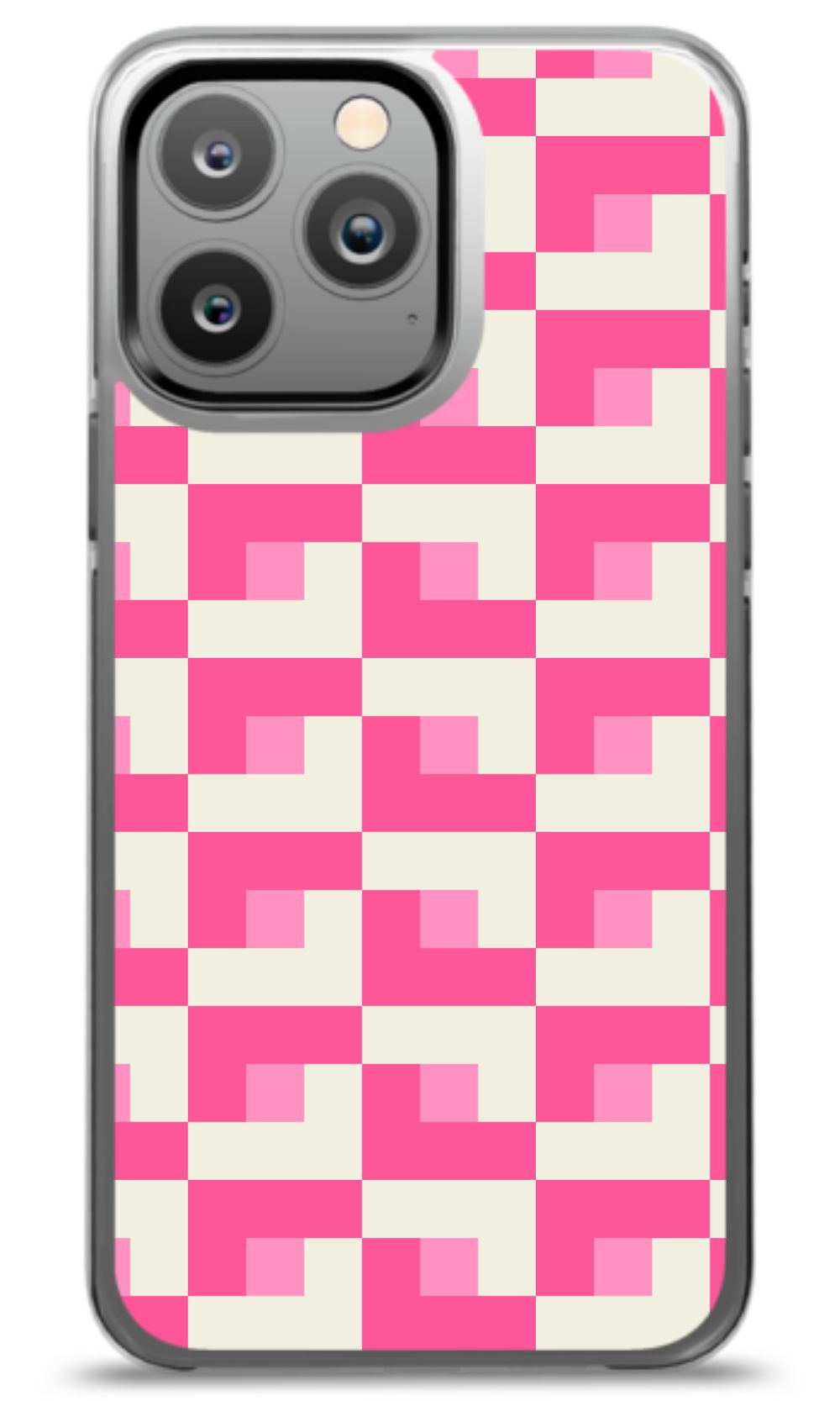 Pixel Pink Checkered Phone Case