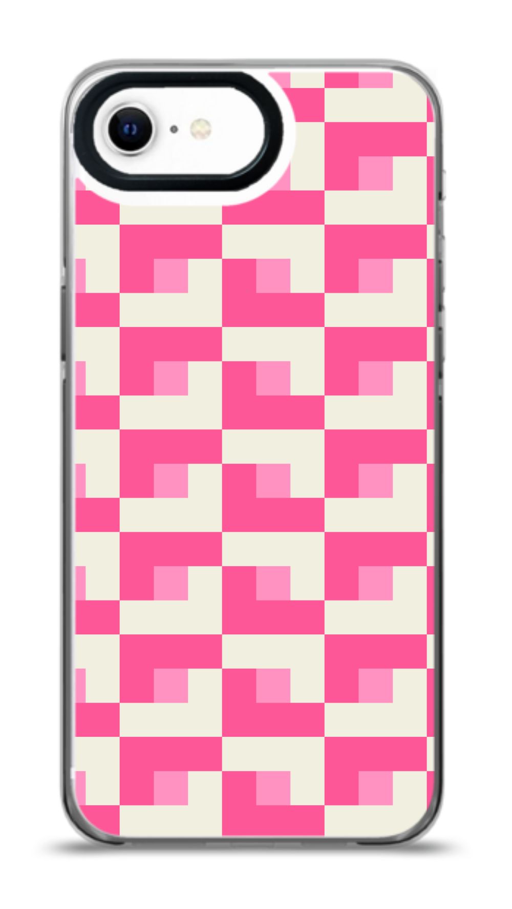 Pixel Pink Checkered Phone Case