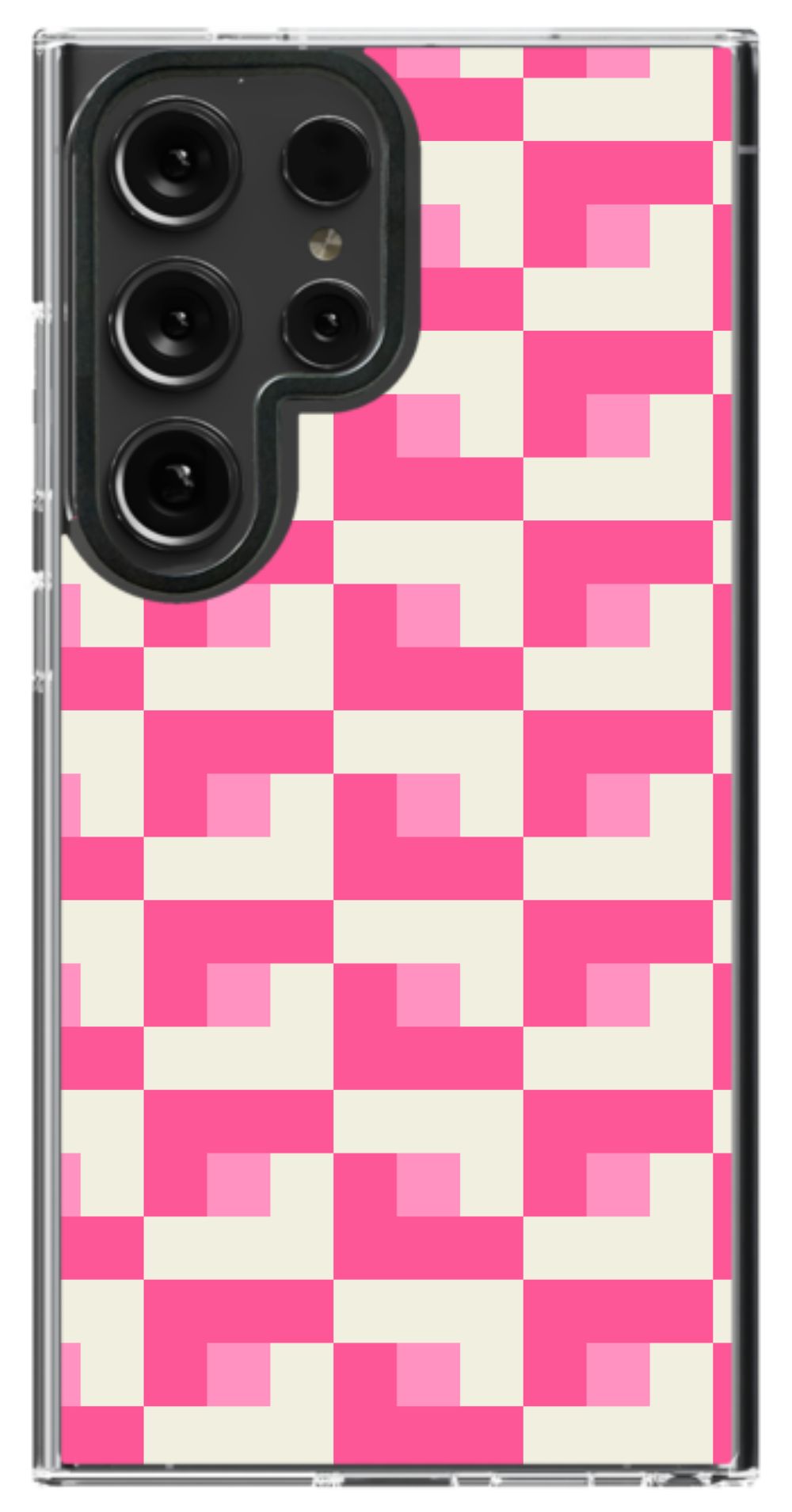 Pixel Pink Checkered Phone Case