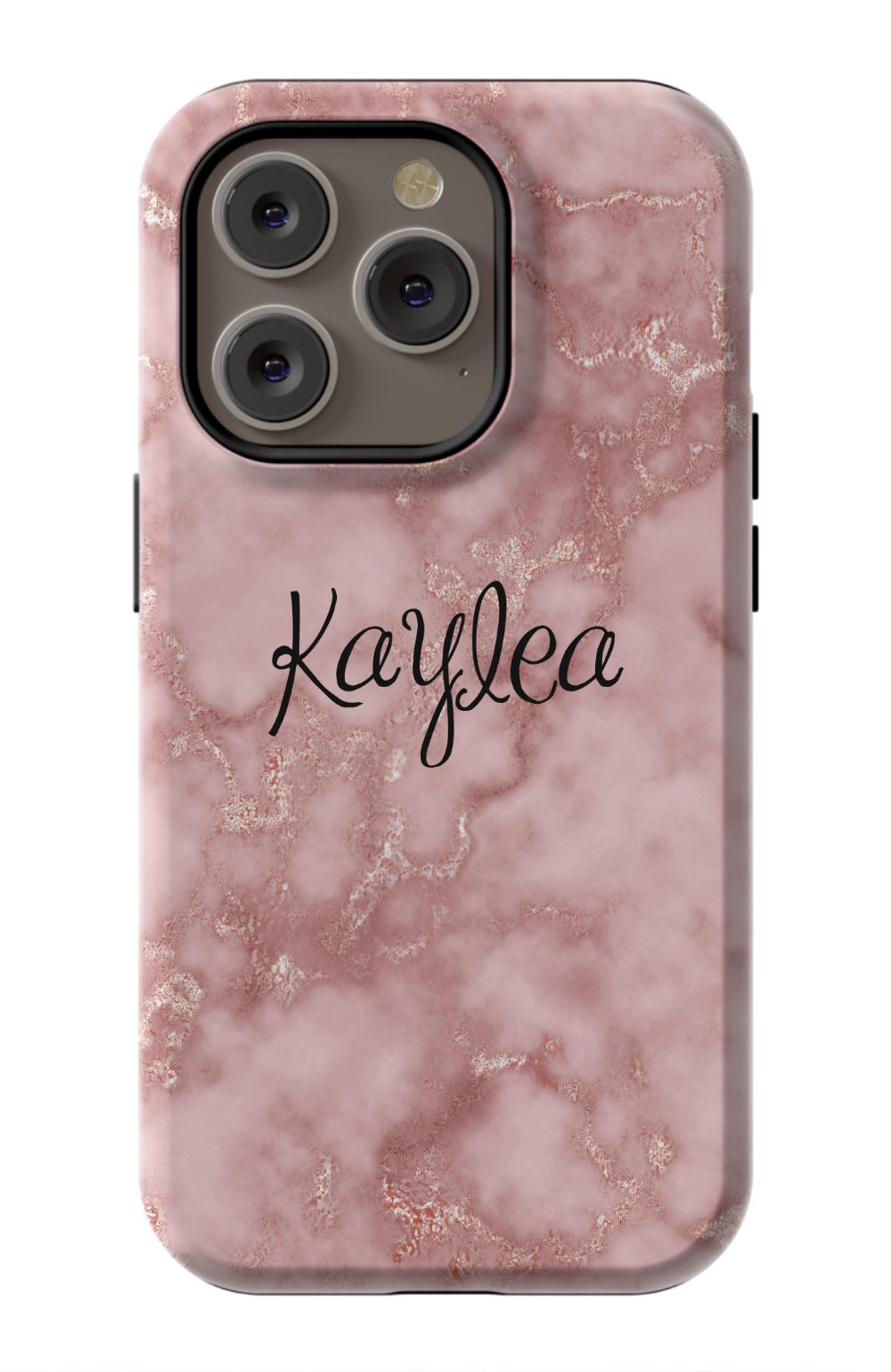 Personalized Pink Marble Phone Case