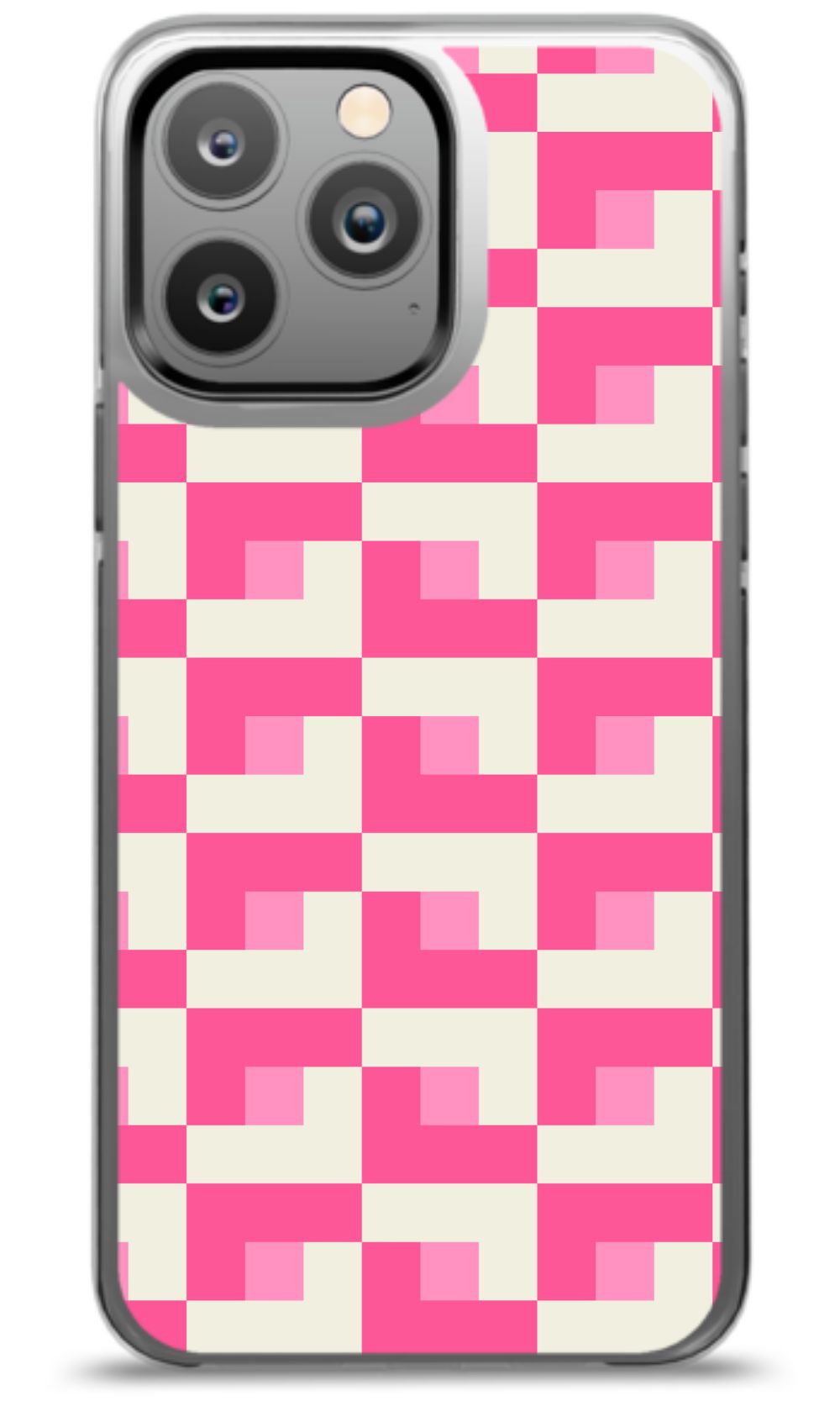 Pixel Pink Checkered Phone Case