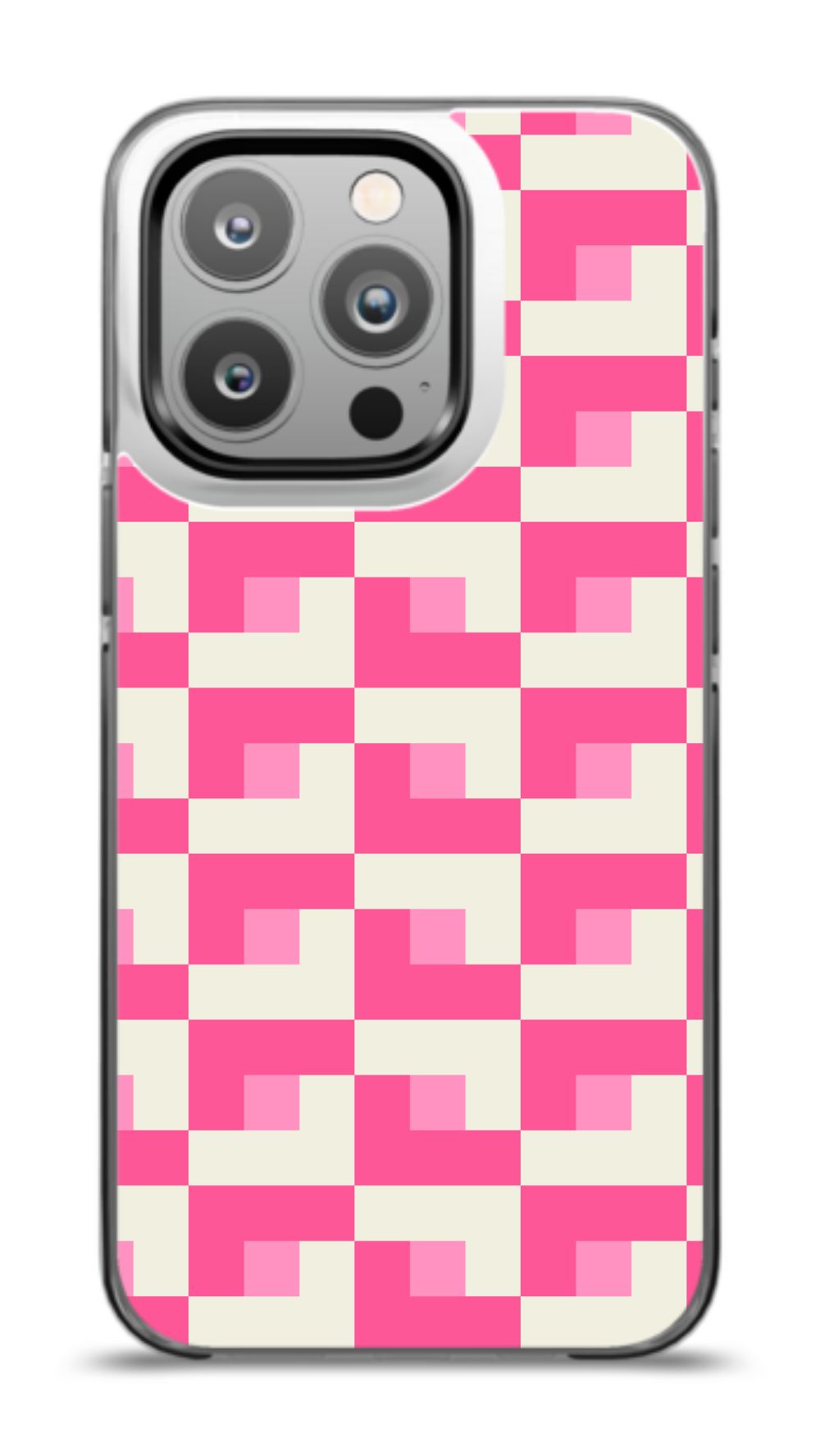 Pixel Pink Checkered Phone Case