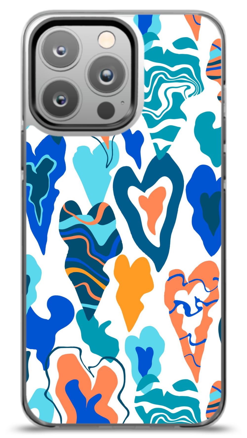 Colorful Abstract Hearts Phone Case