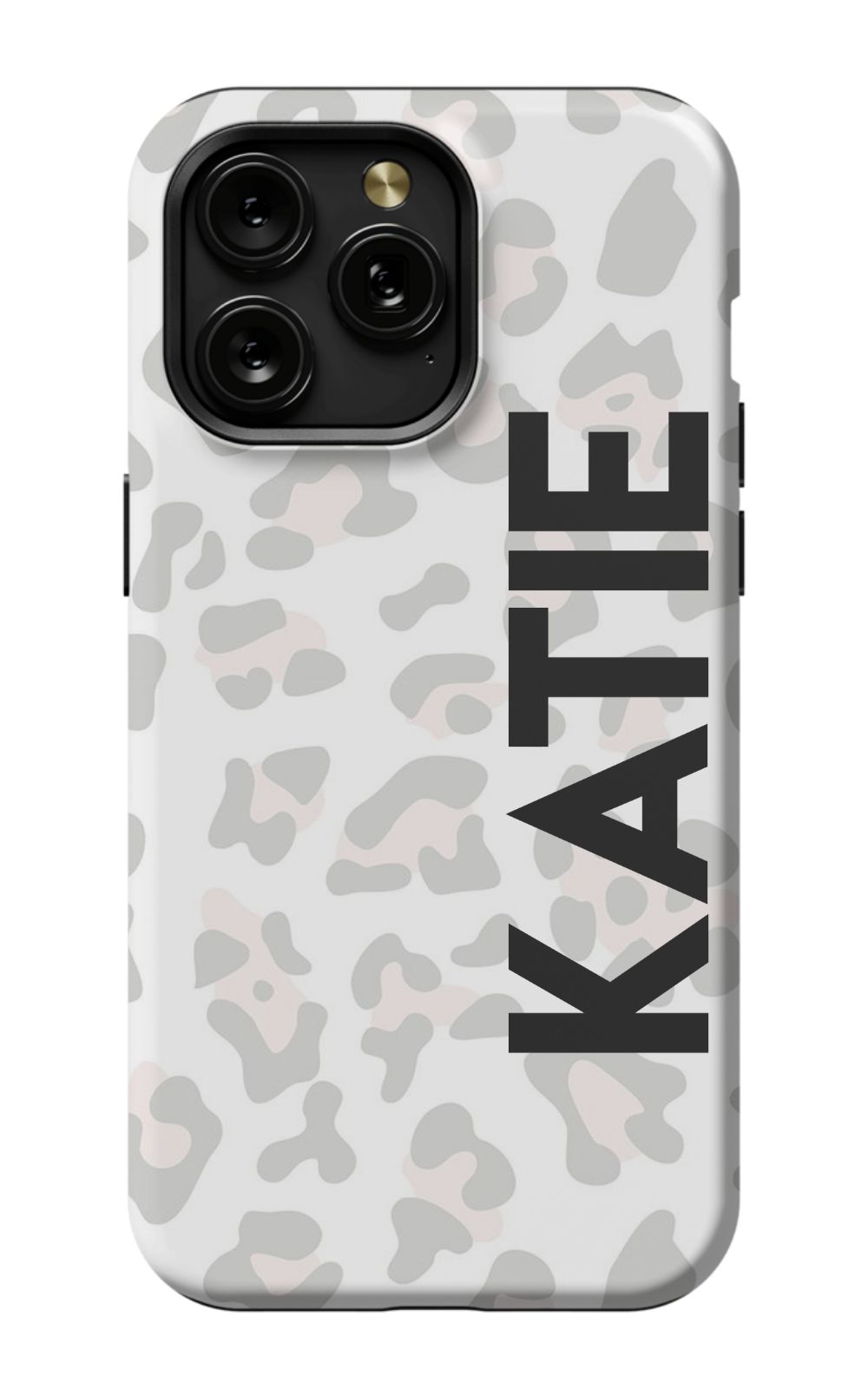 Personalized Grey Leopard Phone Case