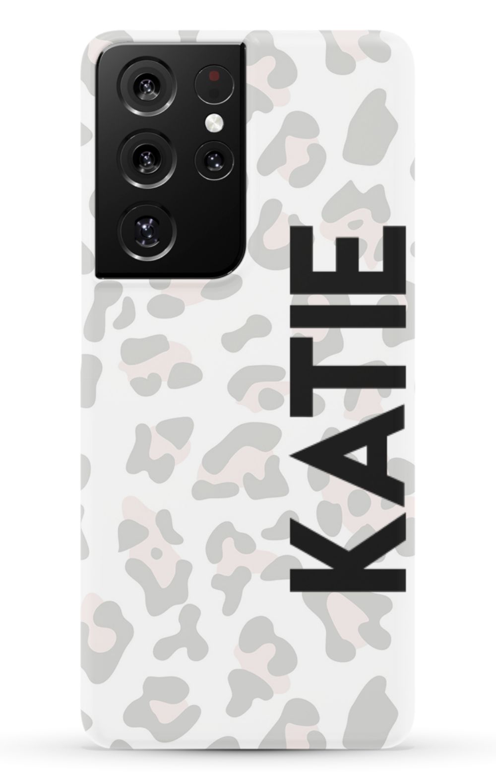 Personalized Grey Leopard Phone Case