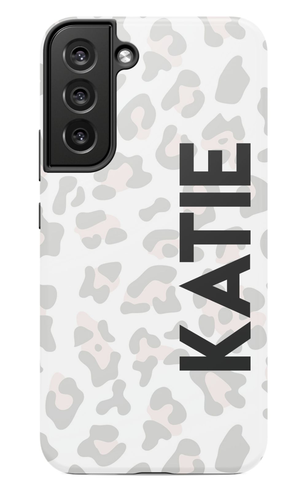 Personalized Grey Leopard Phone Case