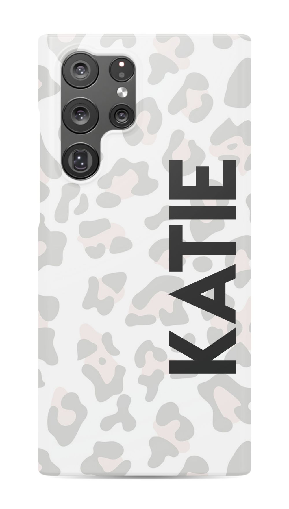 Personalized Grey Leopard Phone Case