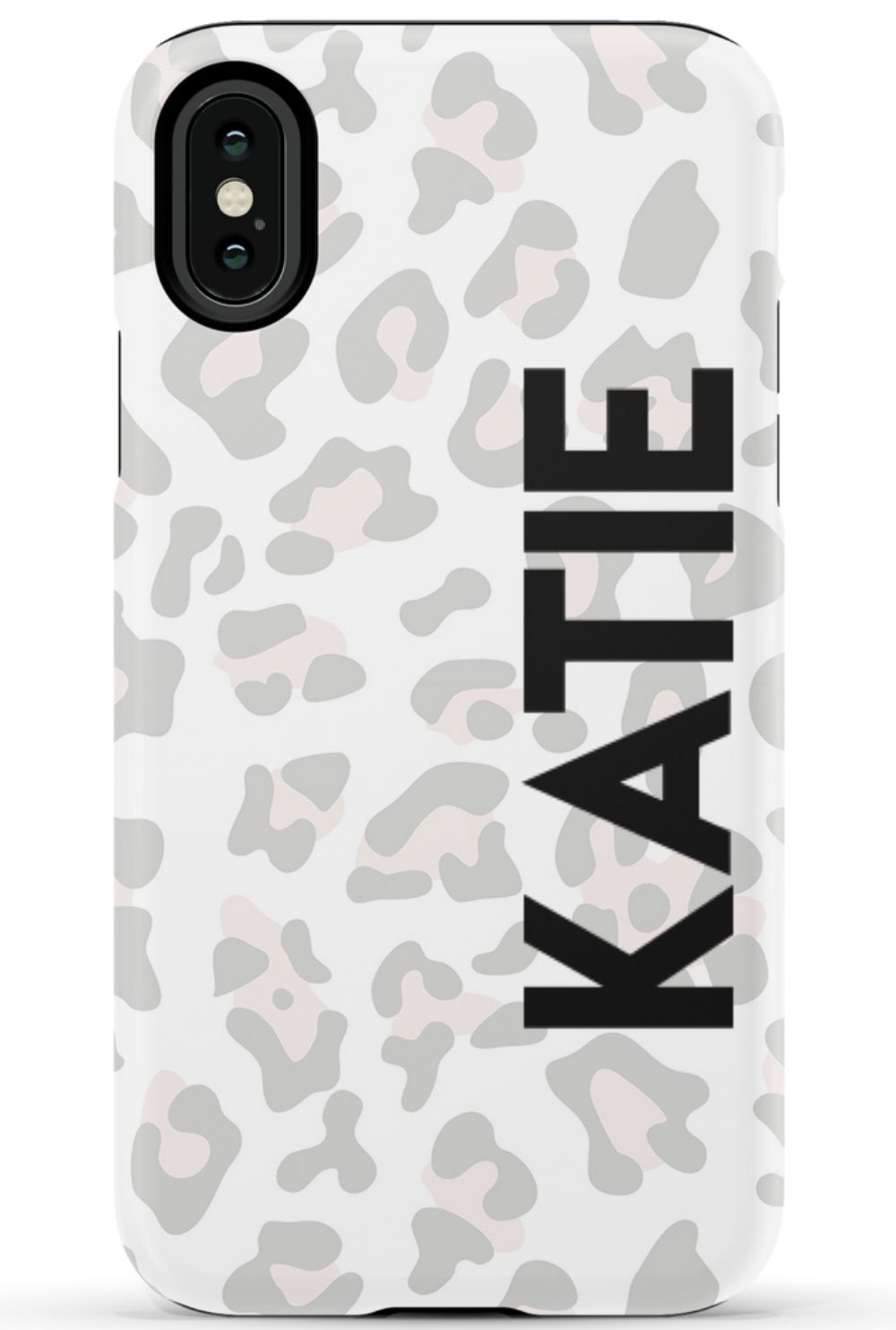 Personalized Grey Leopard Phone Case