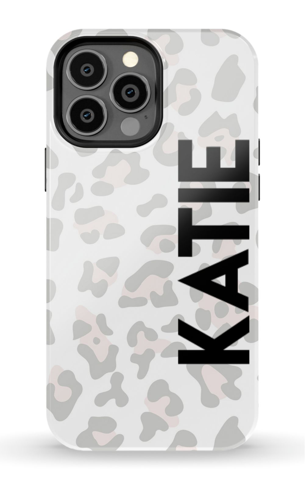 Personalized Grey Leopard Phone Case