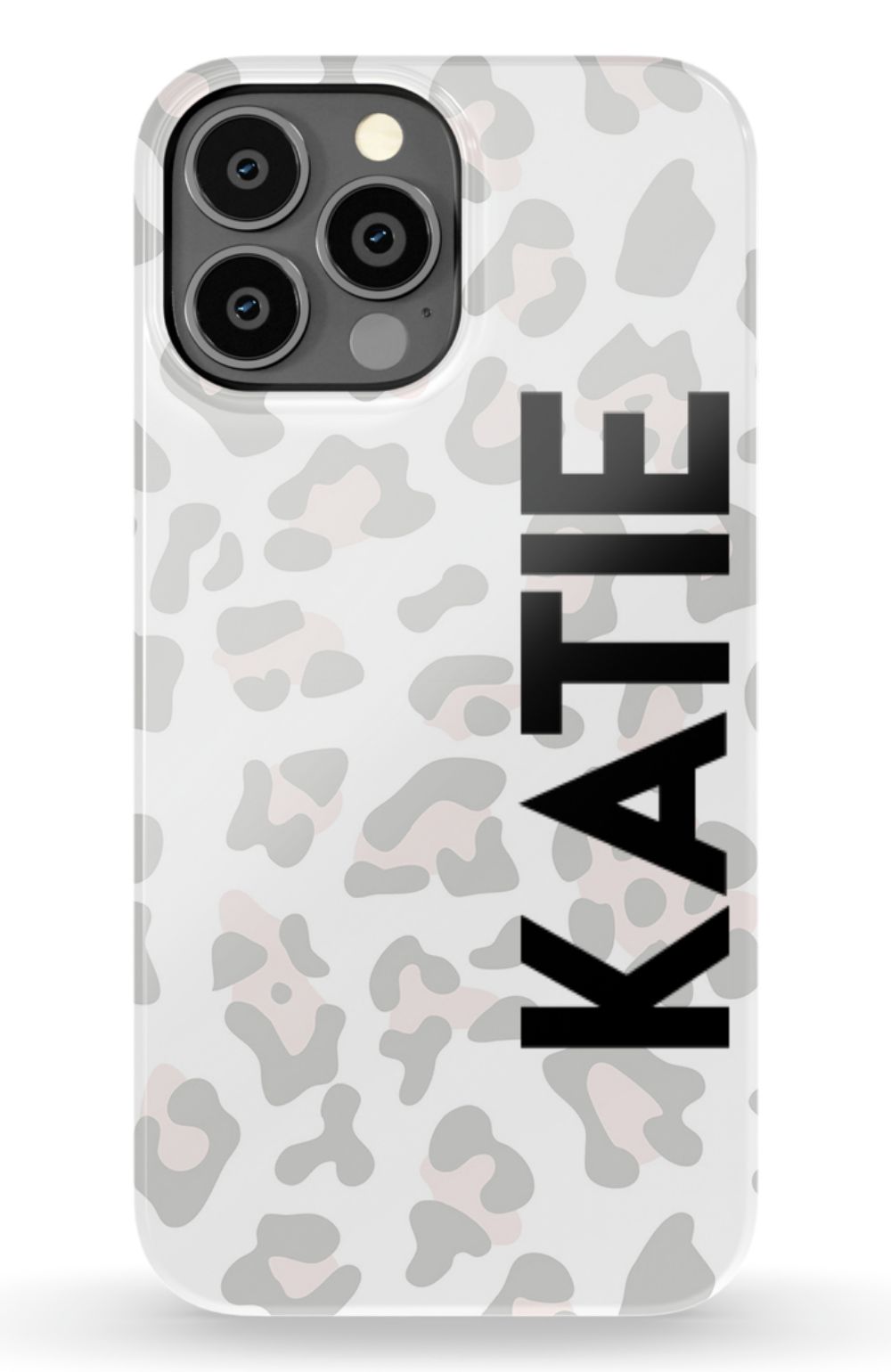 Personalized Grey Leopard Phone Case