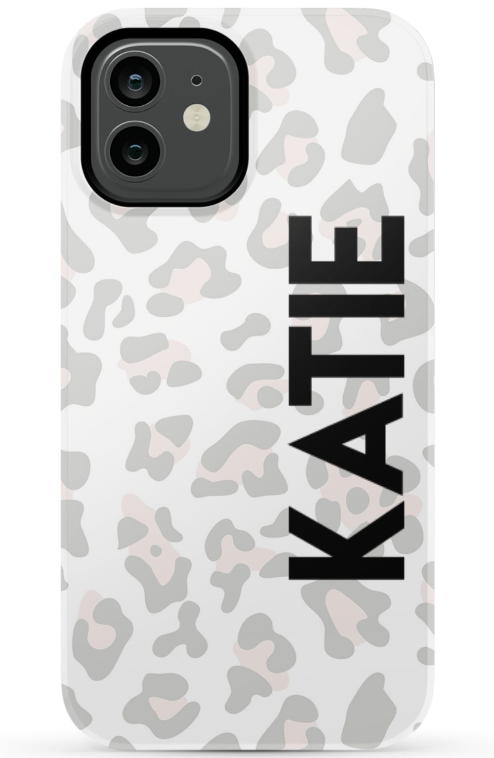 Personalized Grey Leopard Phone Case