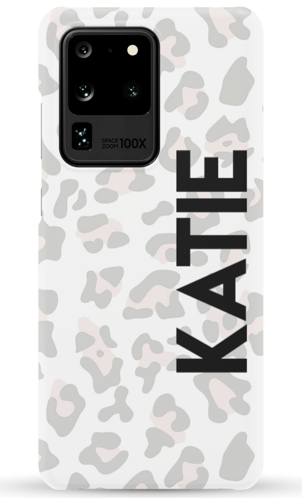 Personalized Grey Leopard Phone Case