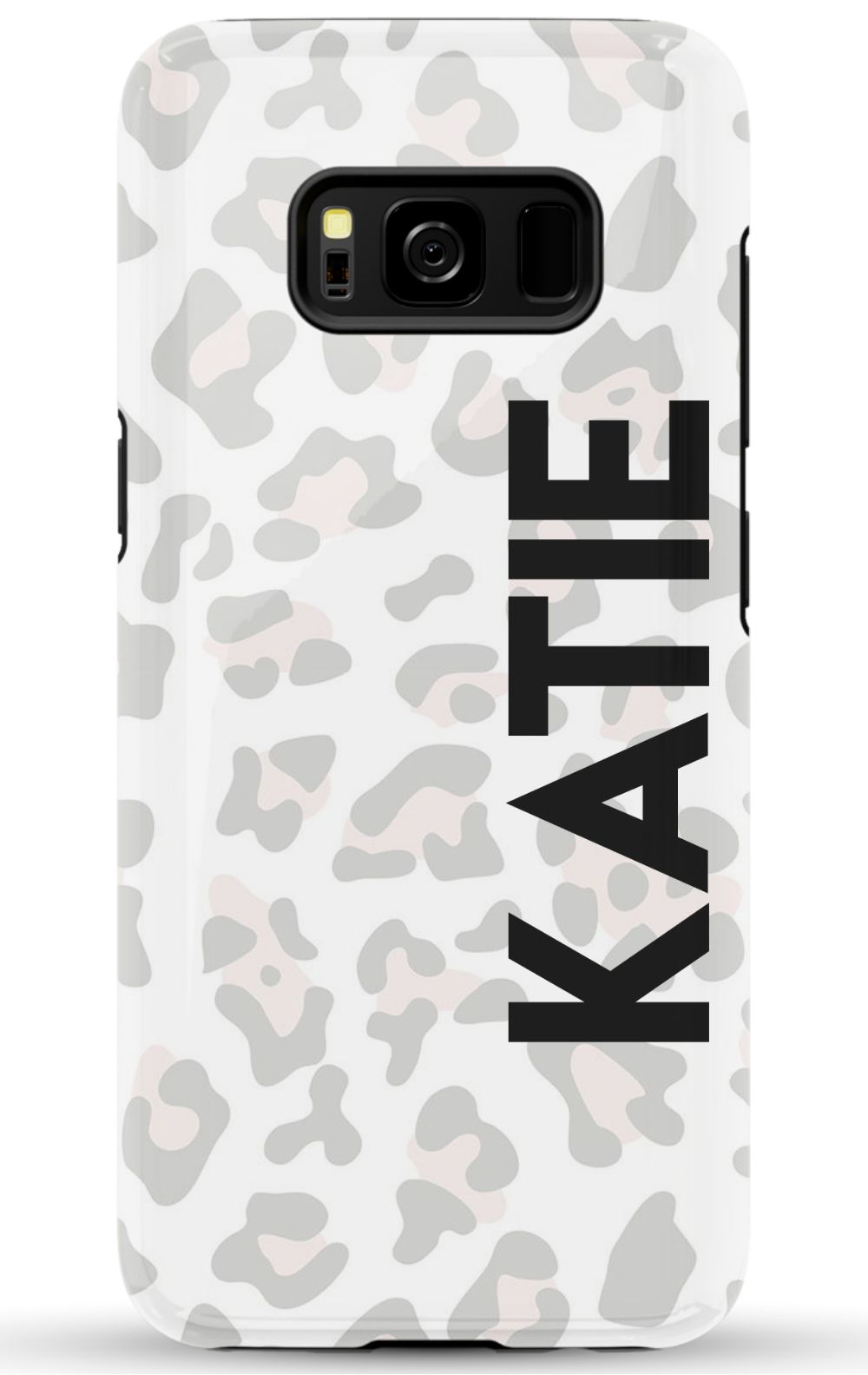 Personalized Grey Leopard Phone Case