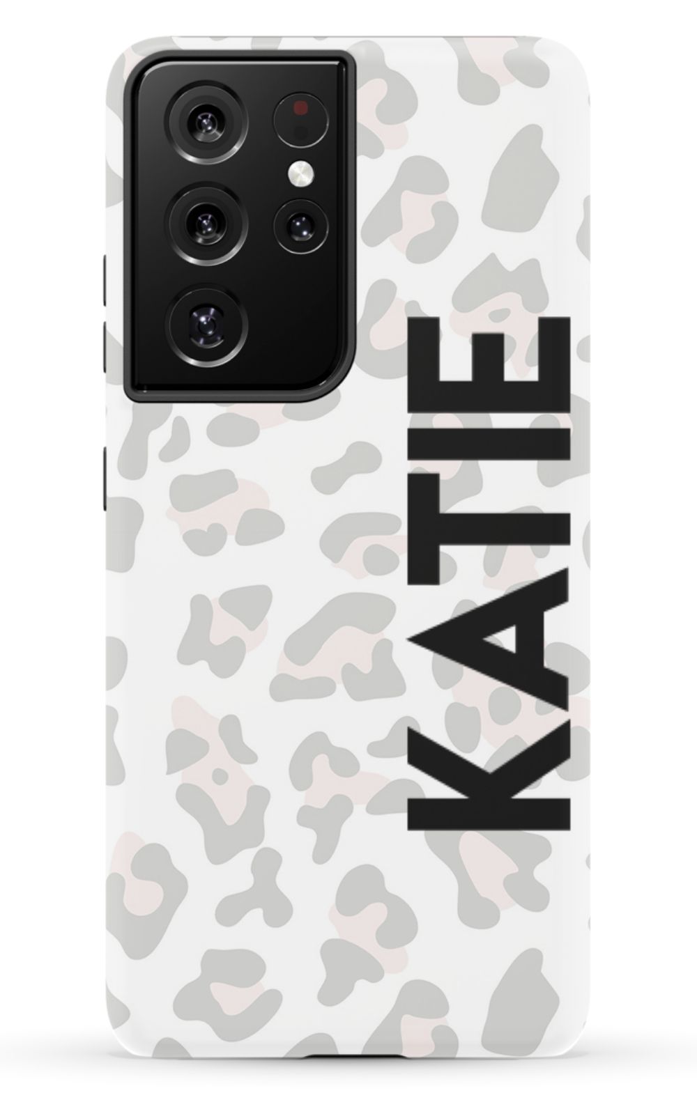 Personalized Grey Leopard Phone Case