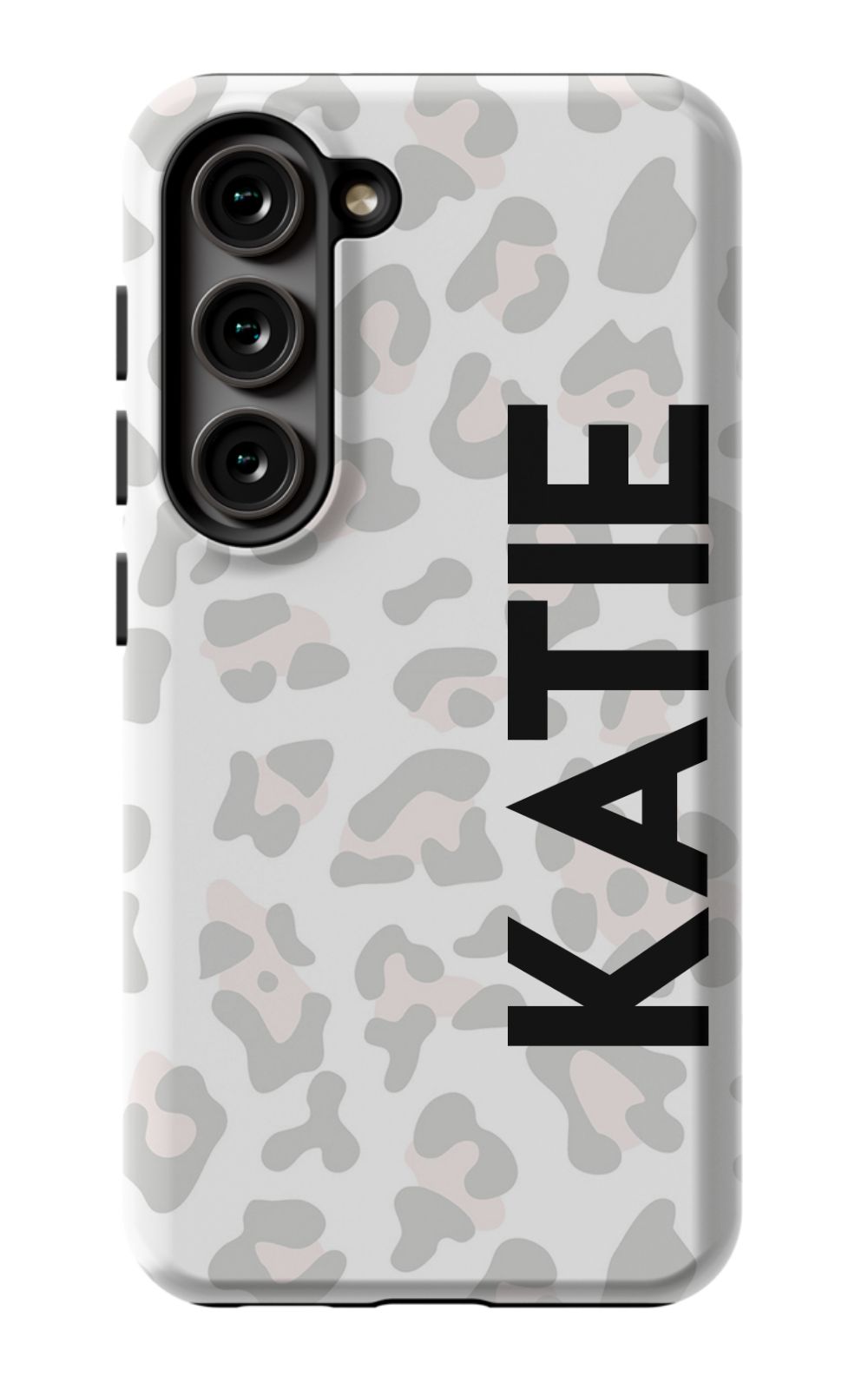 Personalized Grey Leopard Phone Case