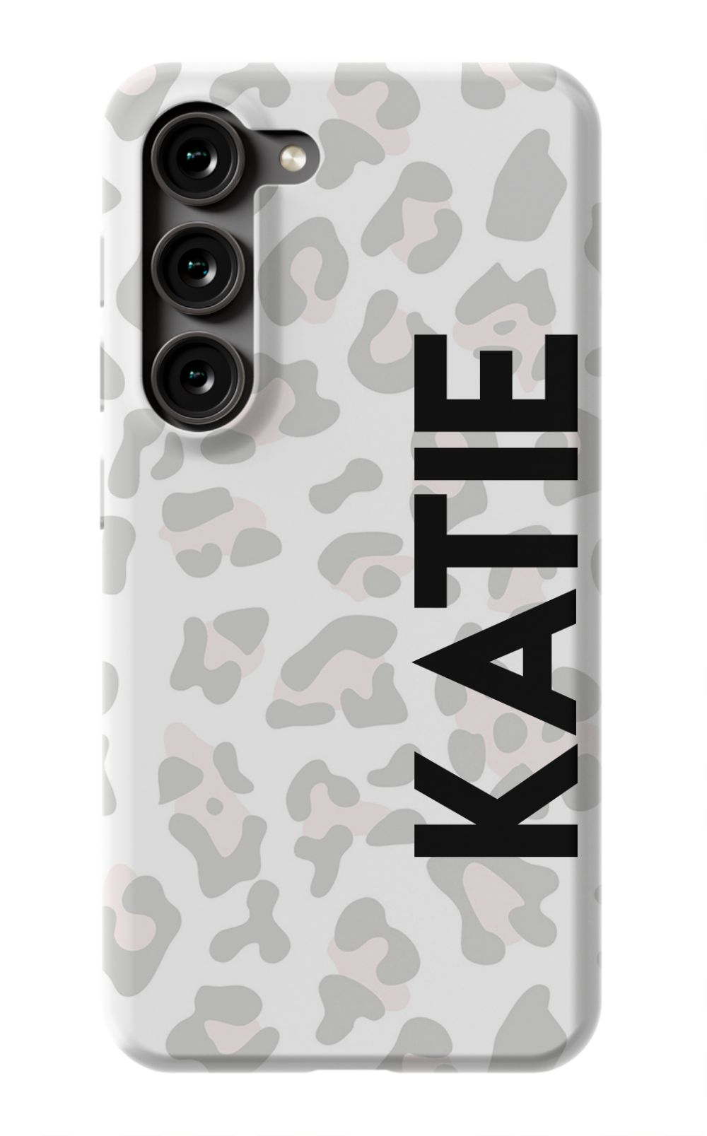 Personalized Grey Leopard Phone Case