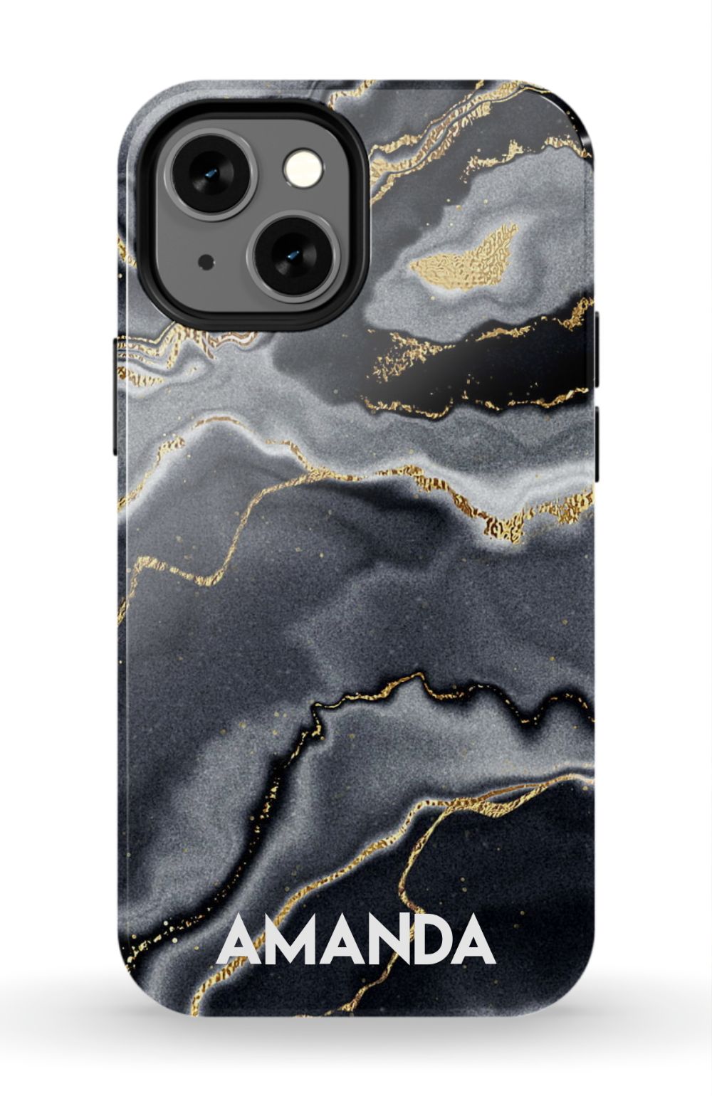 Personalized Black Gold Emerald Phone Case