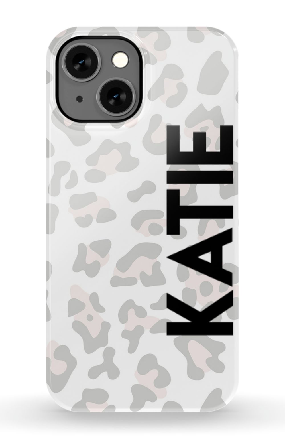 Personalized Grey Leopard Phone Case