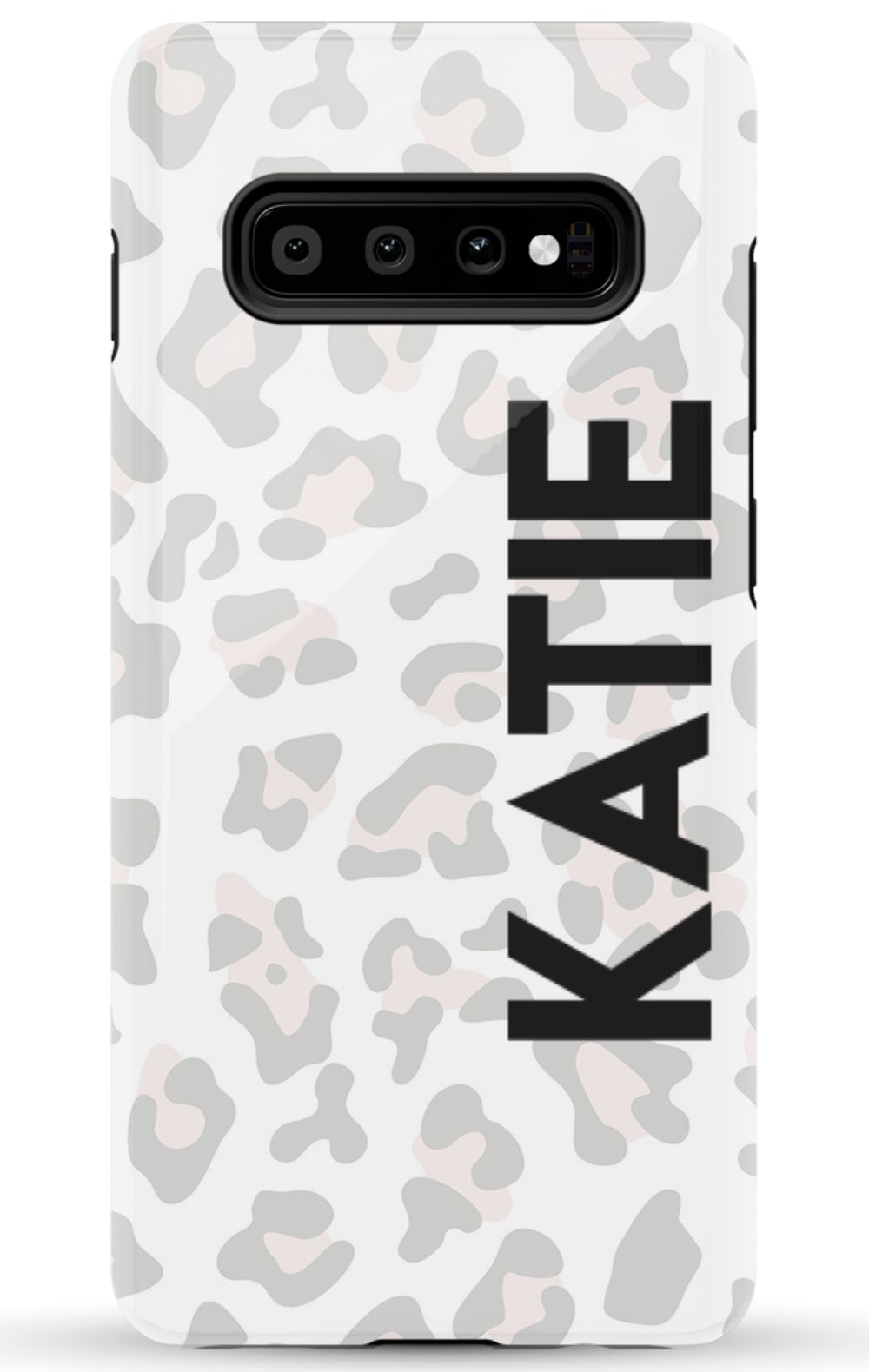 Personalized Grey Leopard Phone Case