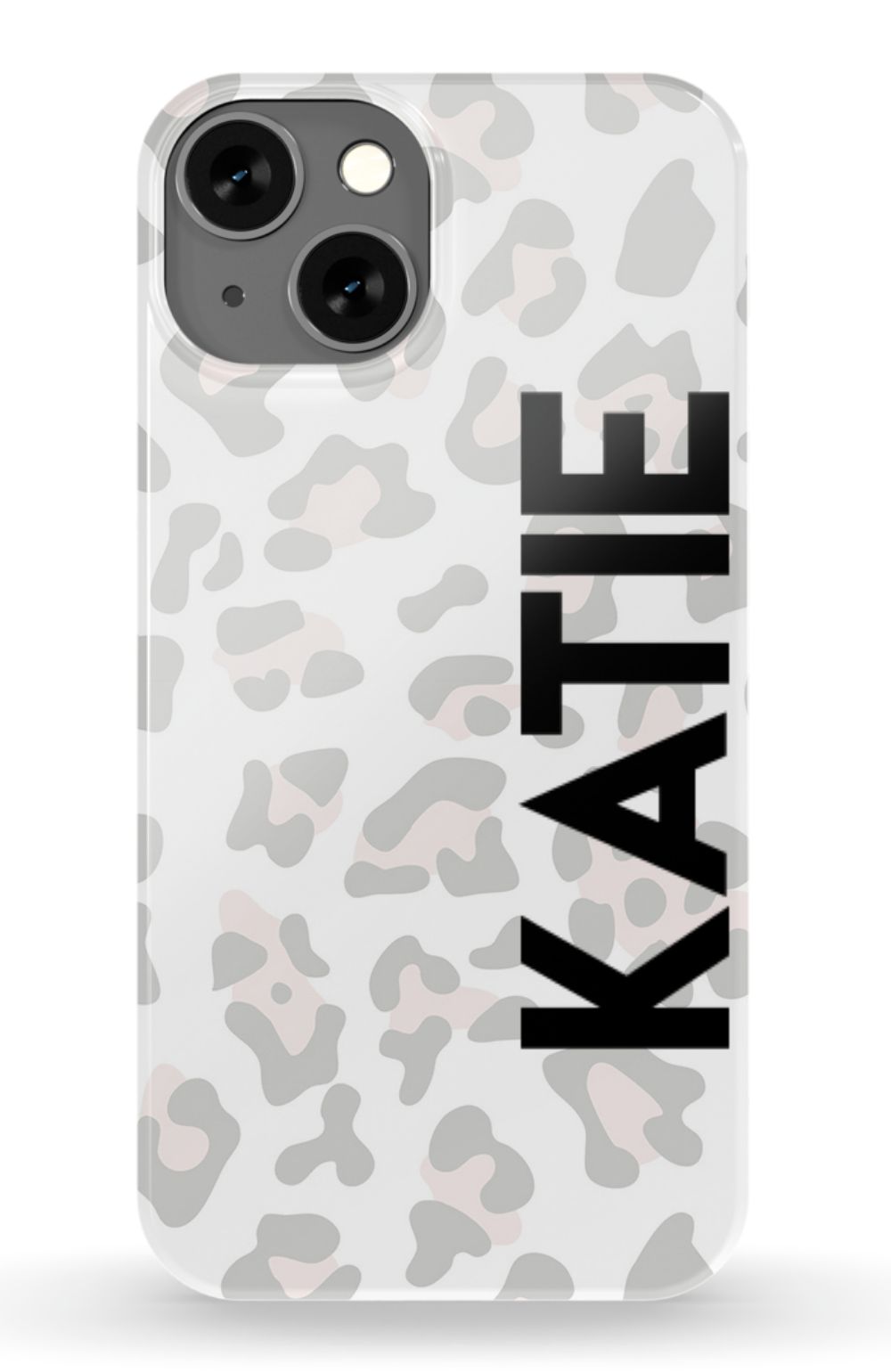 Personalized Grey Leopard Phone Case