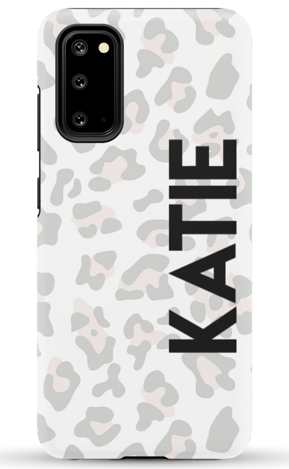 Personalized Grey Leopard Phone Case