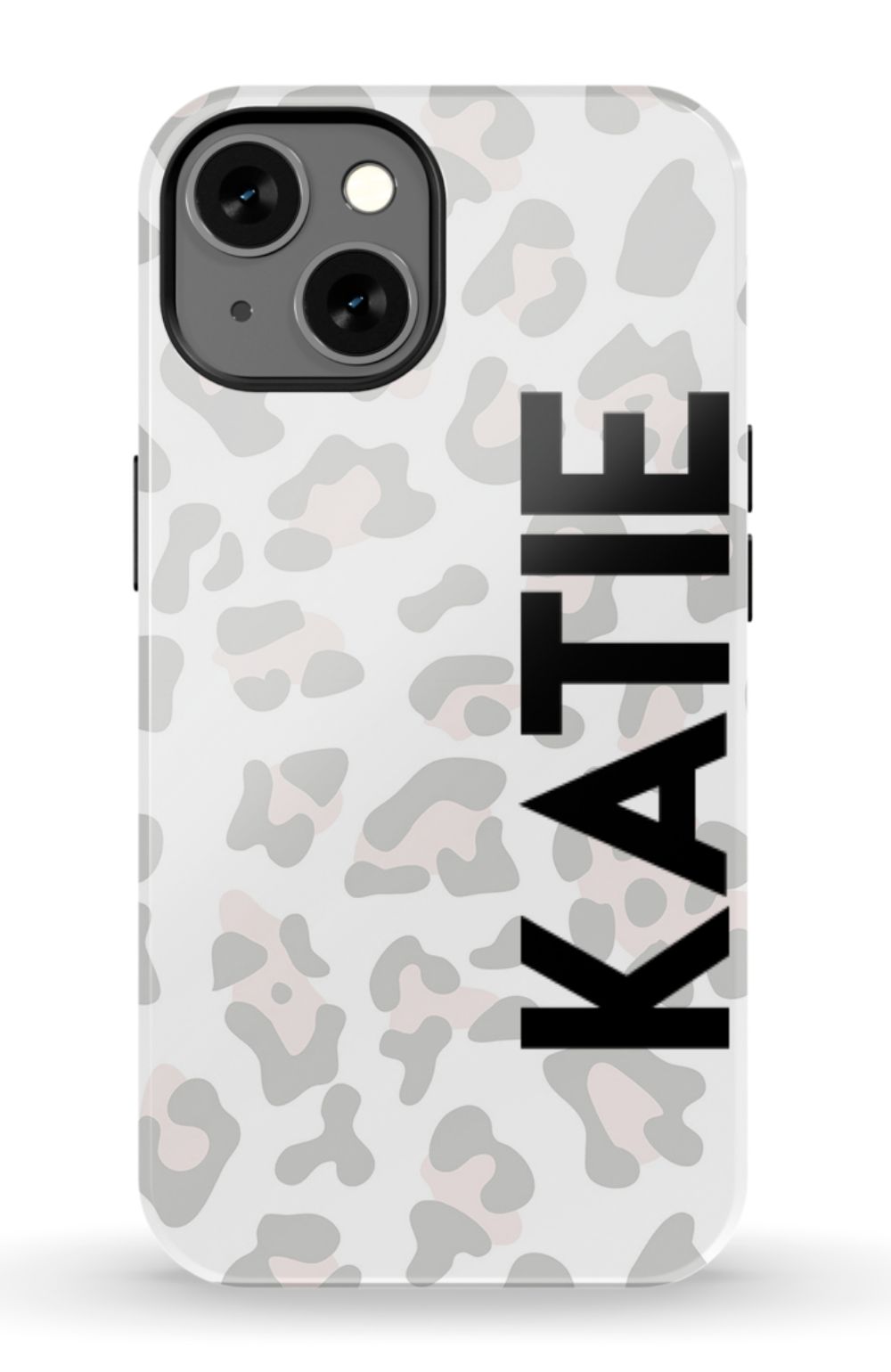 Personalized Grey Leopard Phone Case