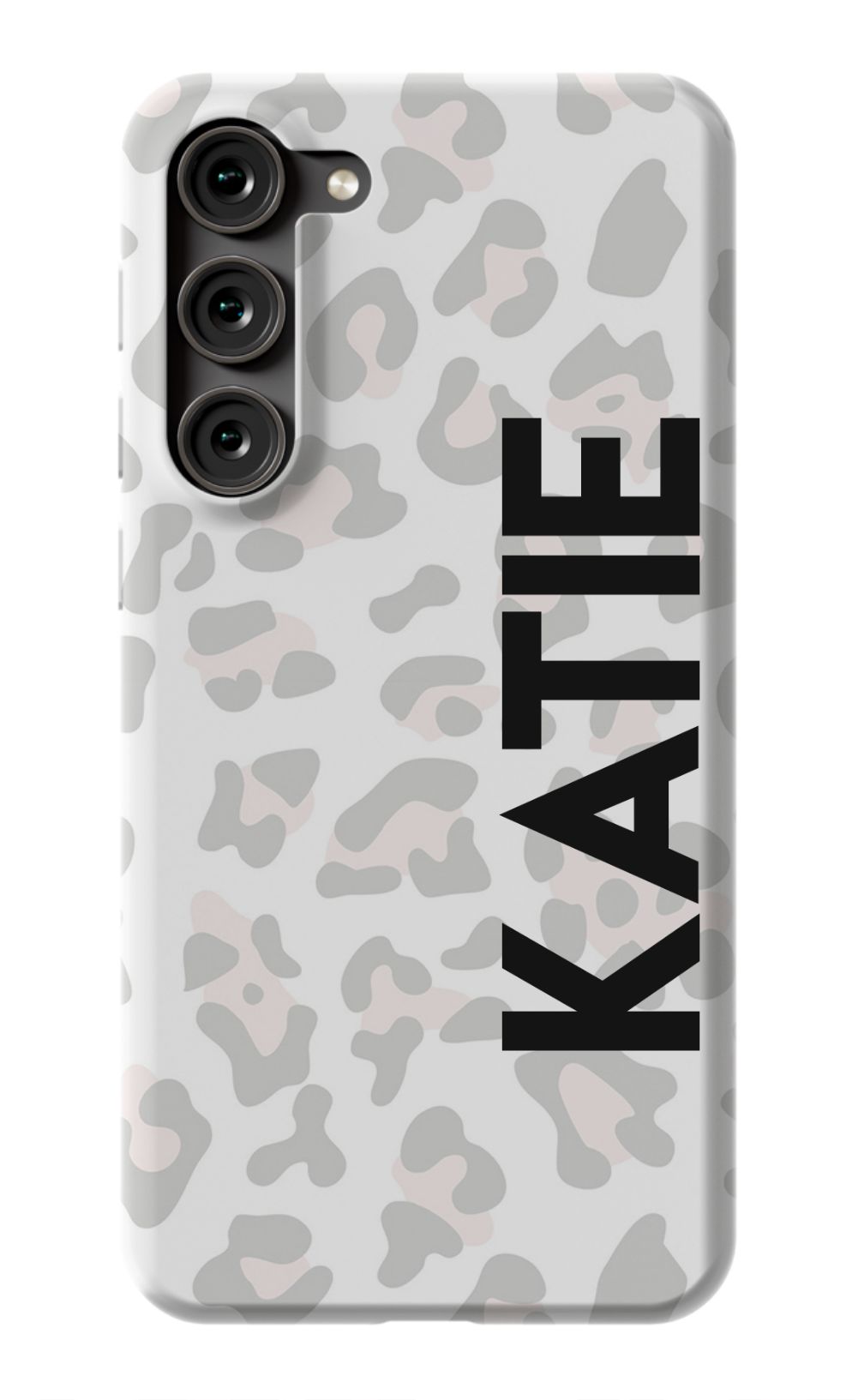 Personalized Grey Leopard Phone Case