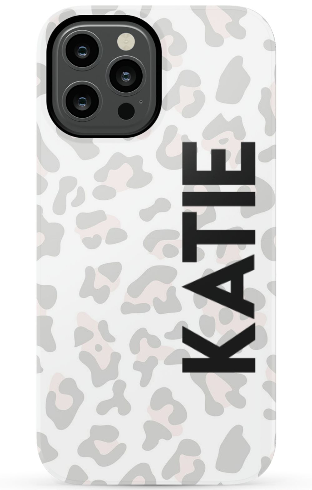 Personalized Grey Leopard Phone Case