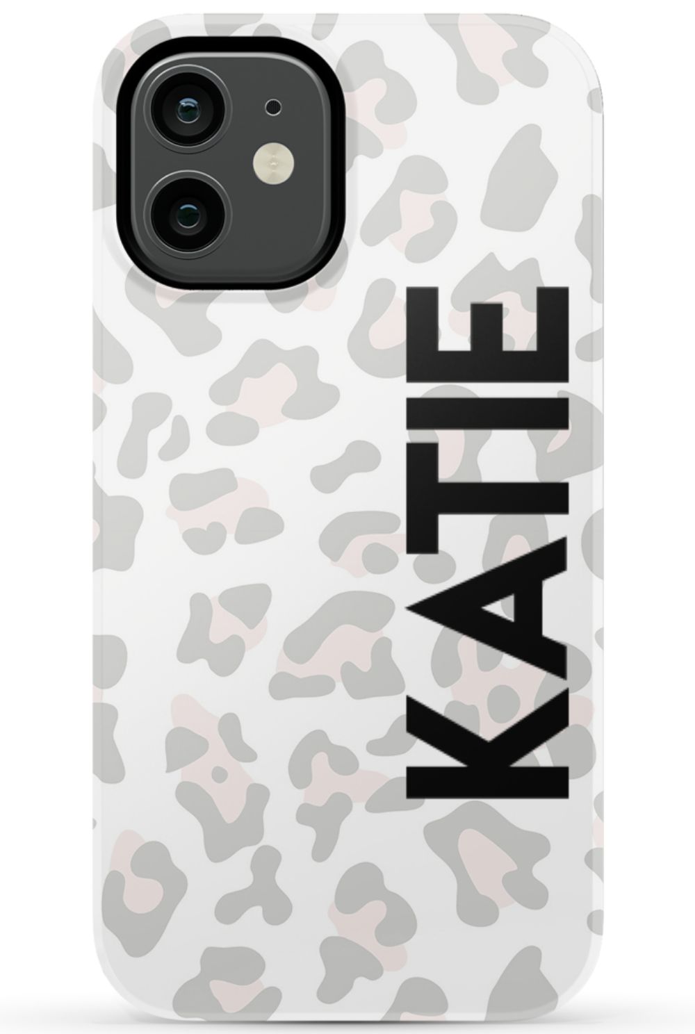 Personalized Grey Leopard Phone Case