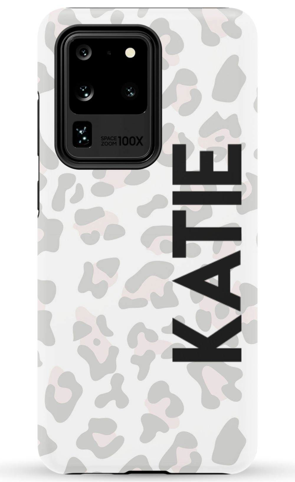 Personalized Grey Leopard Phone Case