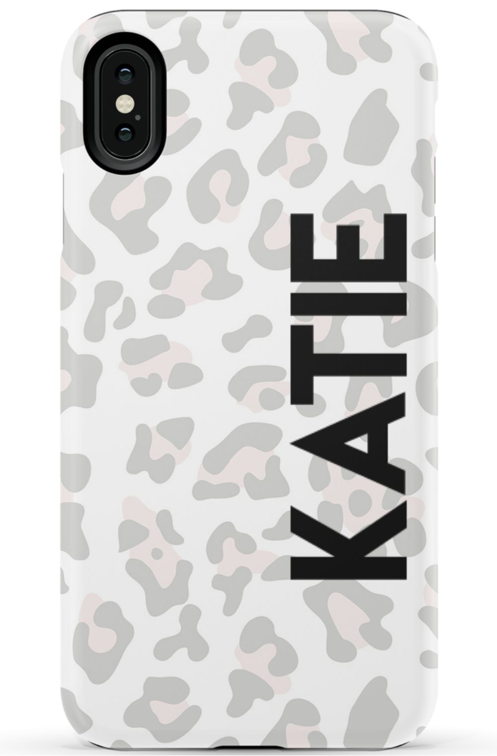 Personalized Grey Leopard Phone Case